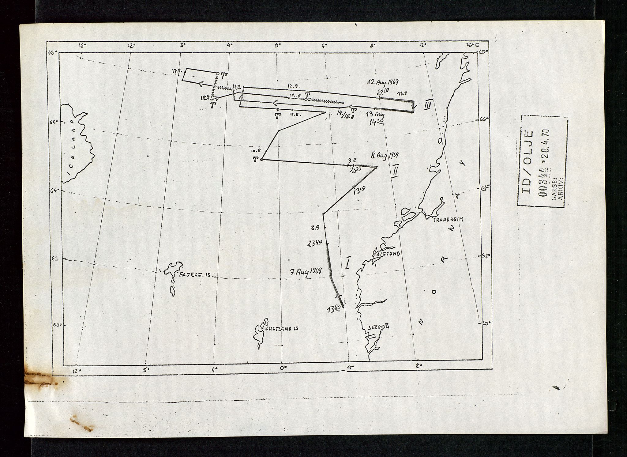 Industridepartementet, Oljekontoret, SAST/A-101348/Da/L0004: Arkivnøkkel 711 - 712 Utvinningstillatelser, 1970-1971, p. 397