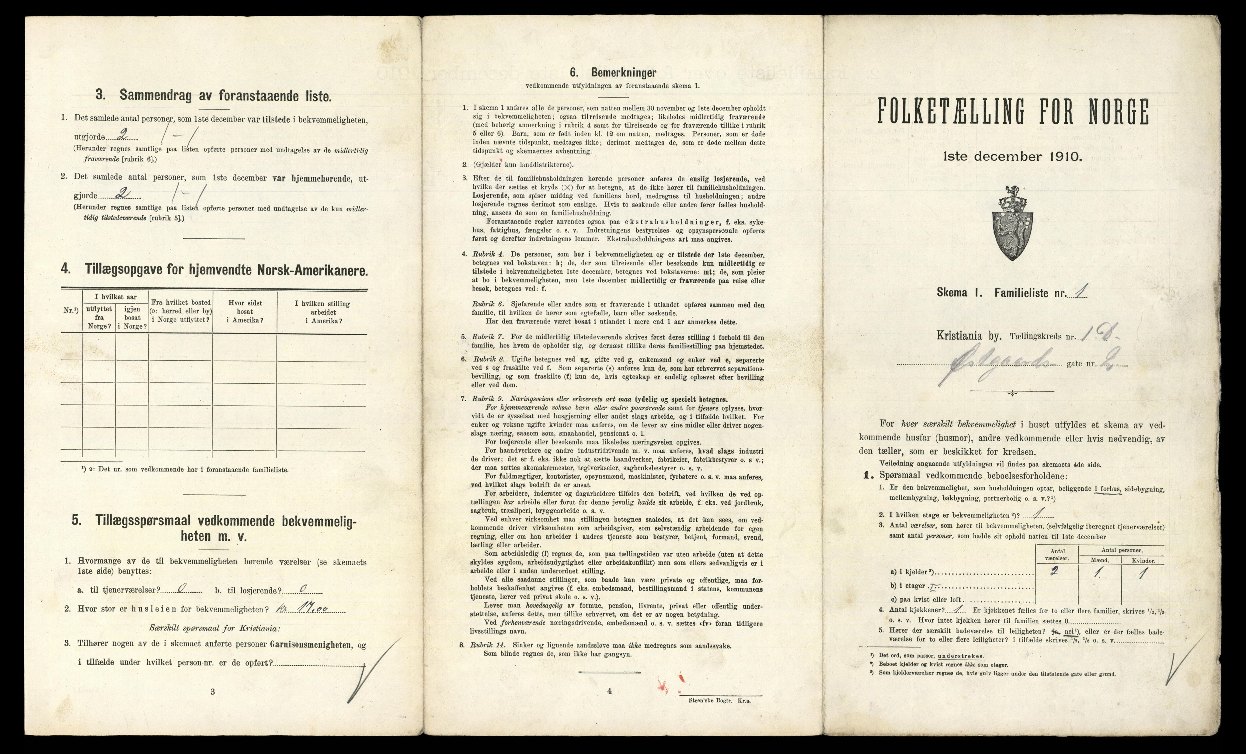 RA, 1910 census for Kristiania, 1910, p. 123727