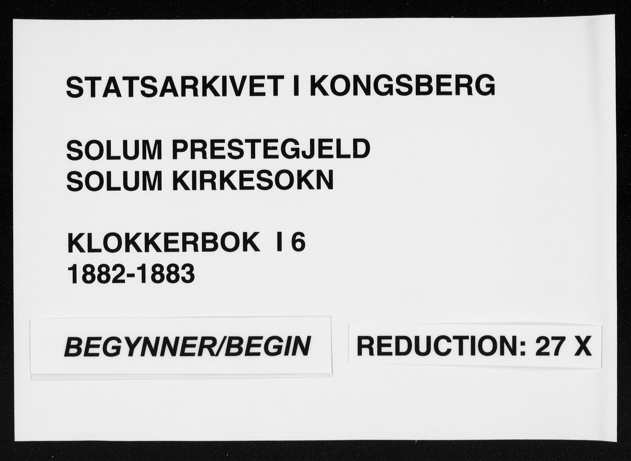 Solum kirkebøker, AV/SAKO-A-306/G/Ga/L0006: Parish register (copy) no. I 6, 1882-1883