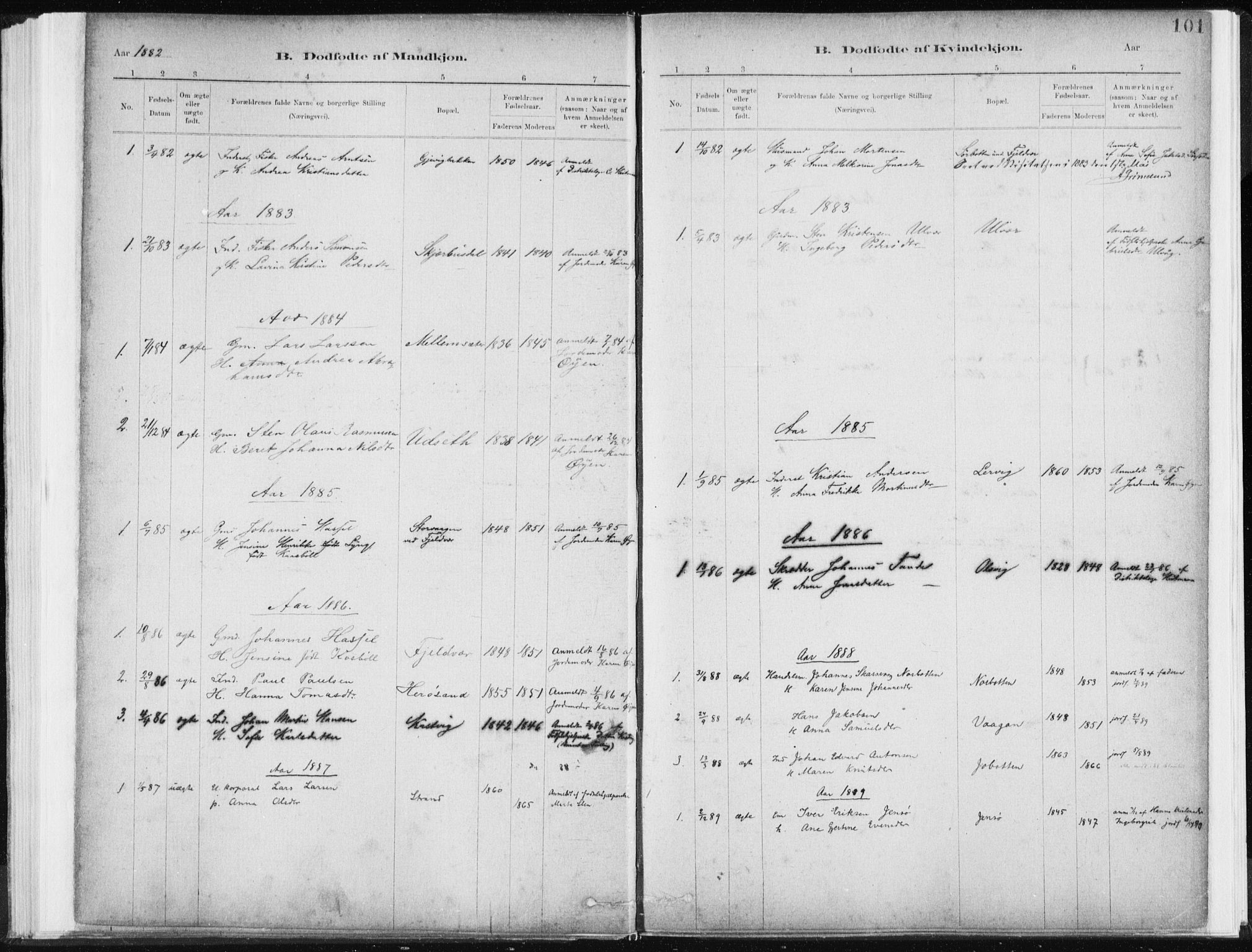 Ministerialprotokoller, klokkerbøker og fødselsregistre - Sør-Trøndelag, SAT/A-1456/637/L0558: Parish register (official) no. 637A01, 1882-1899, p. 101