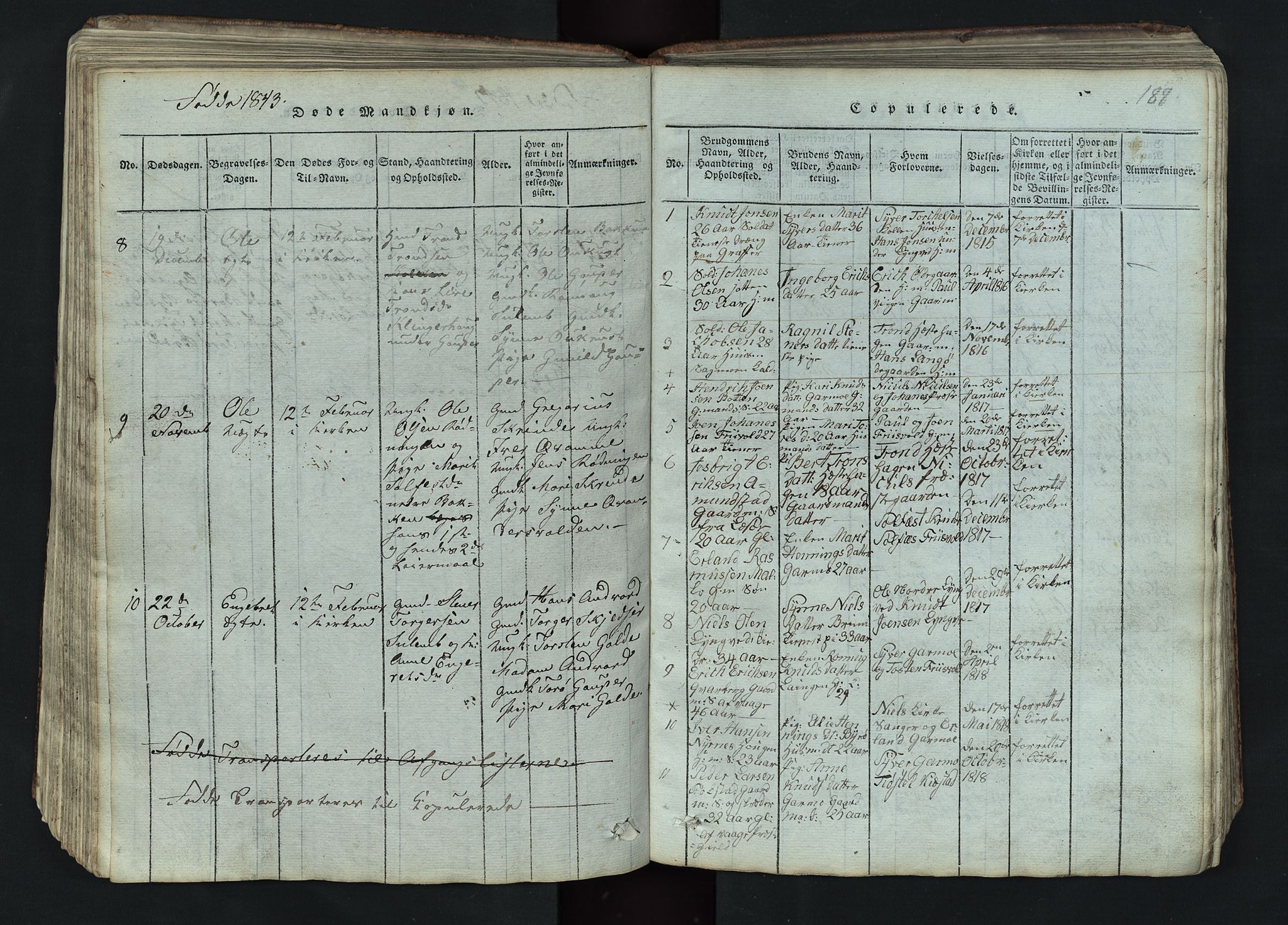 Lom prestekontor, SAH/PREST-070/L/L0002: Parish register (copy) no. 2, 1815-1844, p. 188
