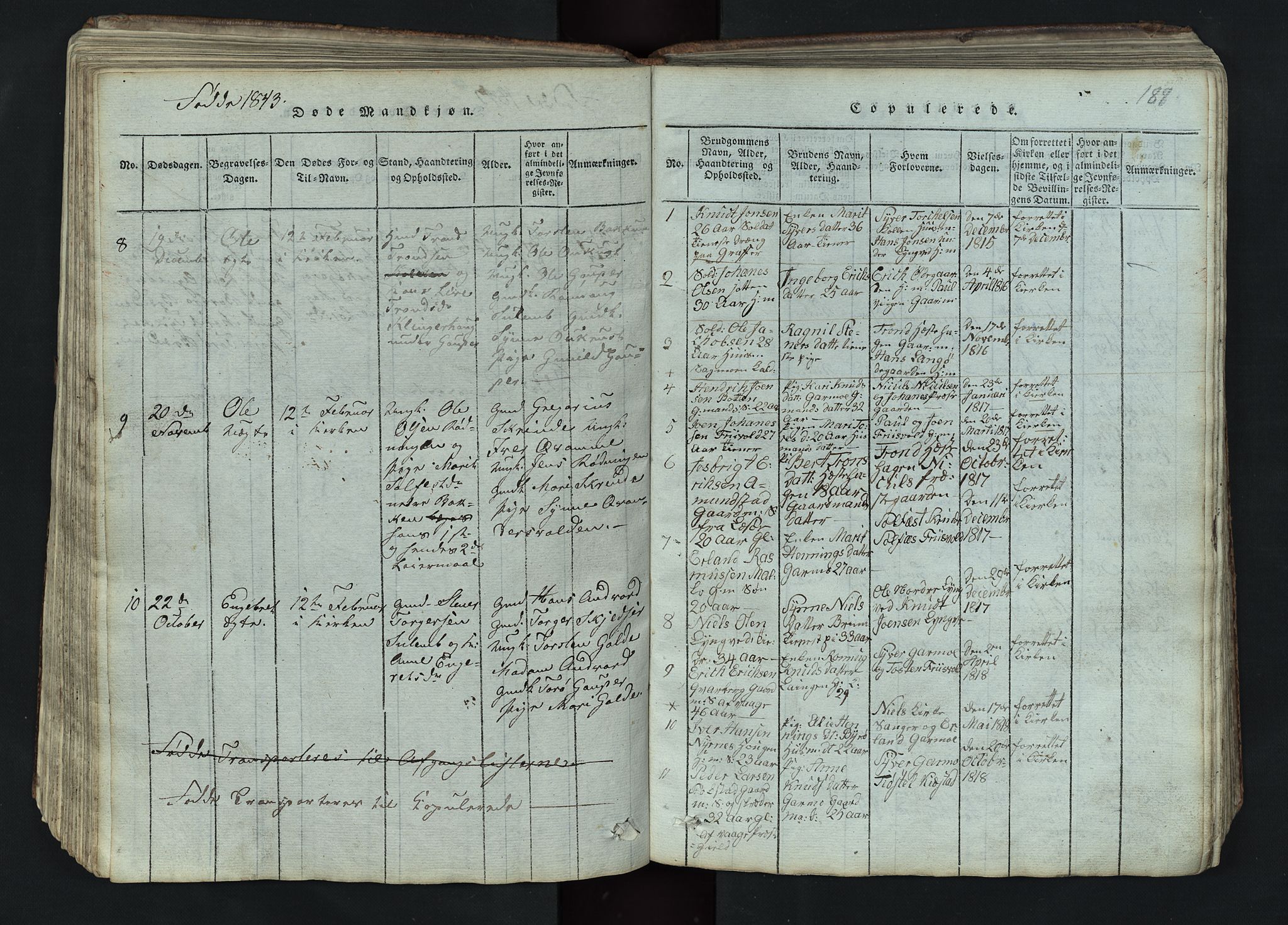 Lom prestekontor, AV/SAH-PREST-070/L/L0002: Parish register (copy) no. 2, 1815-1844, p. 188
