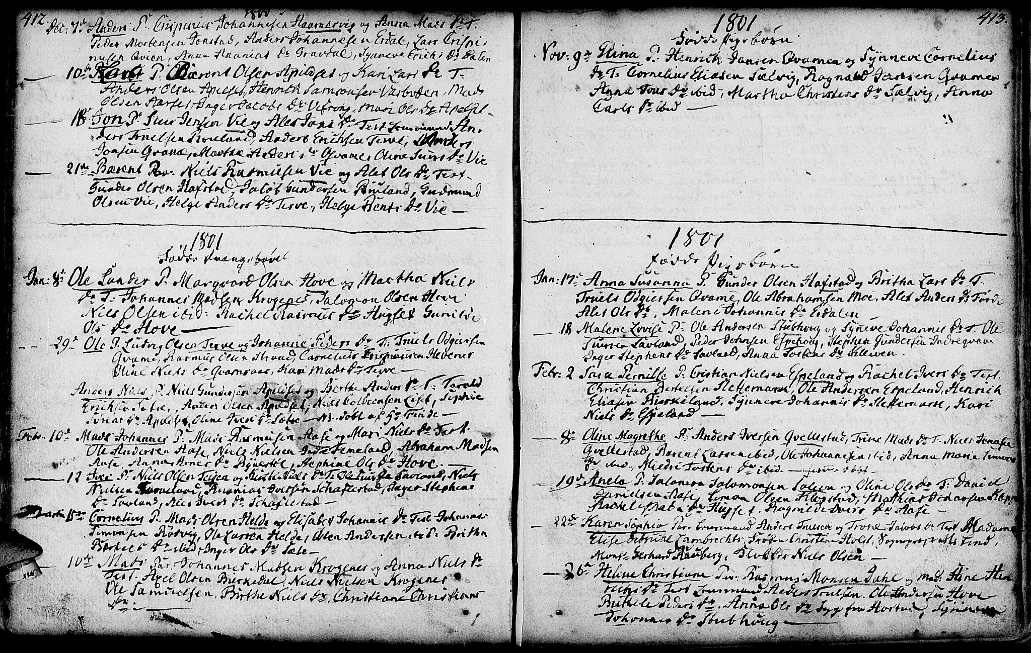 Førde sokneprestembete, SAB/A-79901/H/Haa/Haaa/L0004: Parish register (official) no. A 4, 1781-1803, p. 412-413