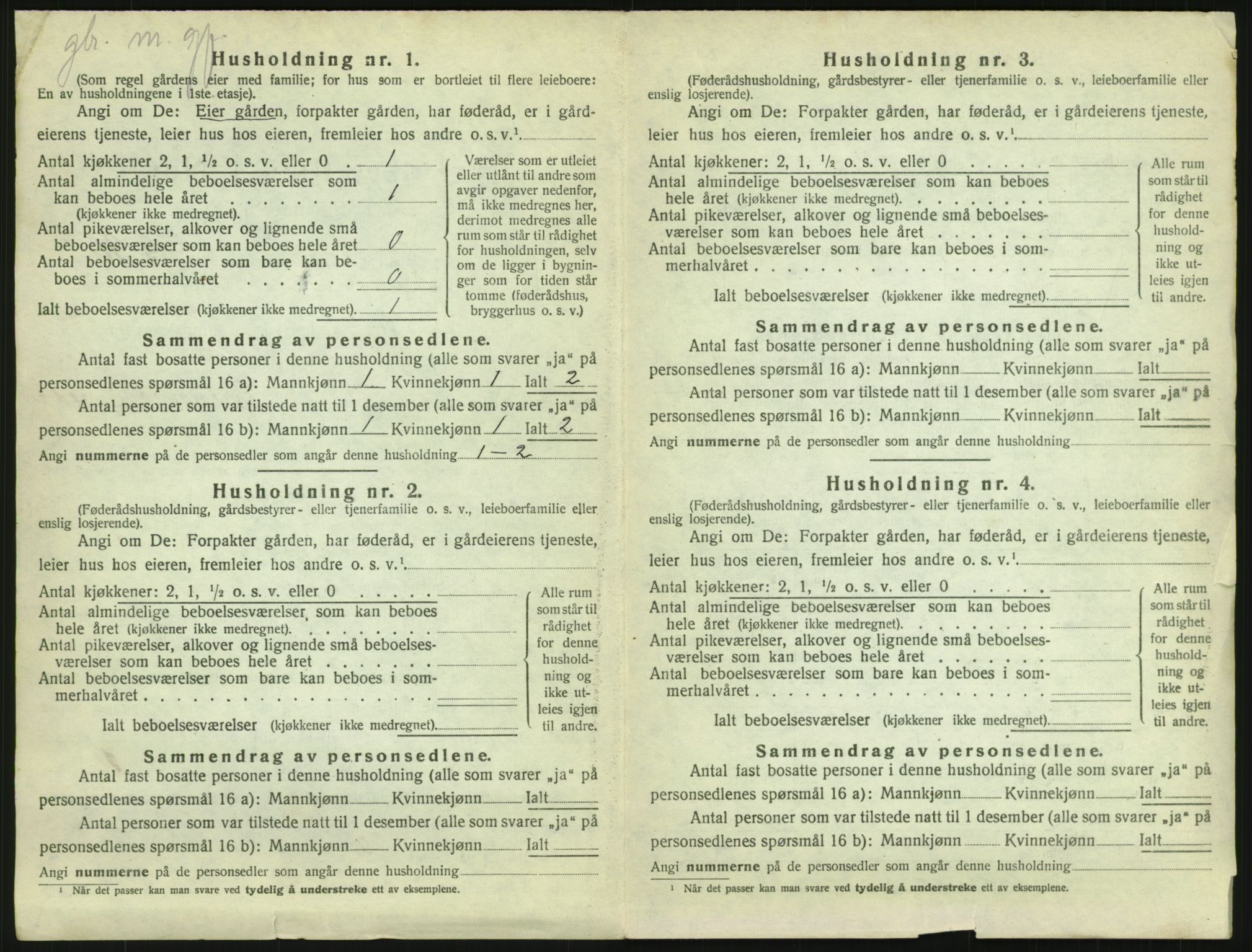 SAH, 1920 census for Biri, 1920, p. 1120