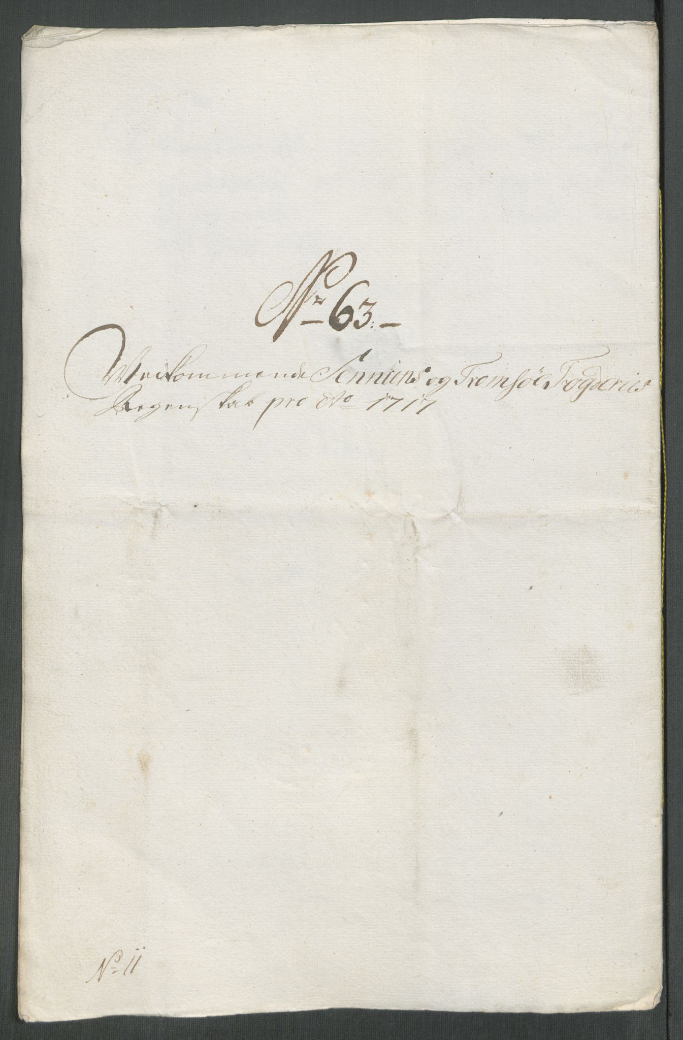 Rentekammeret inntil 1814, Reviderte regnskaper, Fogderegnskap, AV/RA-EA-4092/R68/L4763: Fogderegnskap Senja og Troms, 1717, p. 350