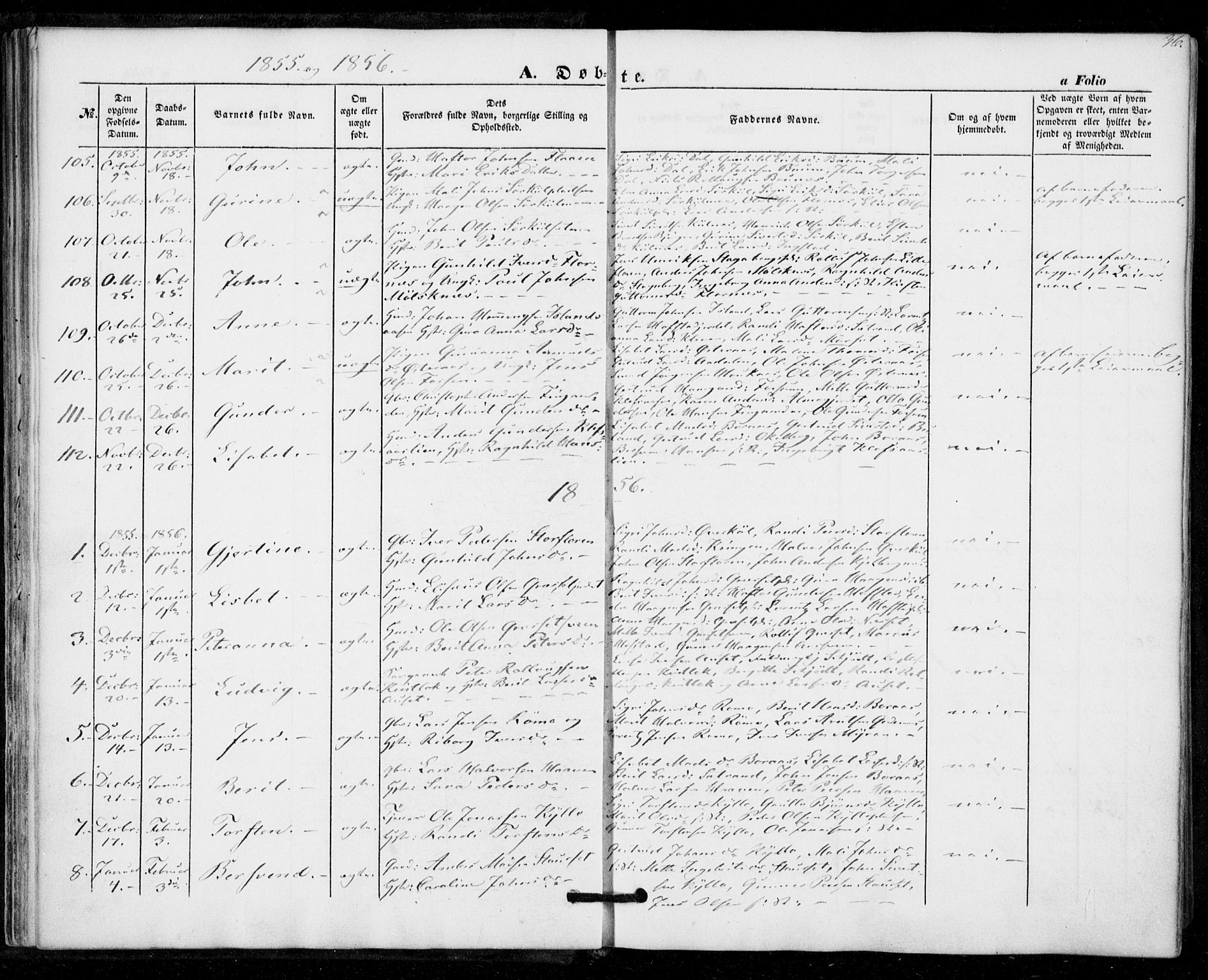 Ministerialprotokoller, klokkerbøker og fødselsregistre - Nord-Trøndelag, SAT/A-1458/703/L0028: Parish register (official) no. 703A01, 1850-1862, p. 36