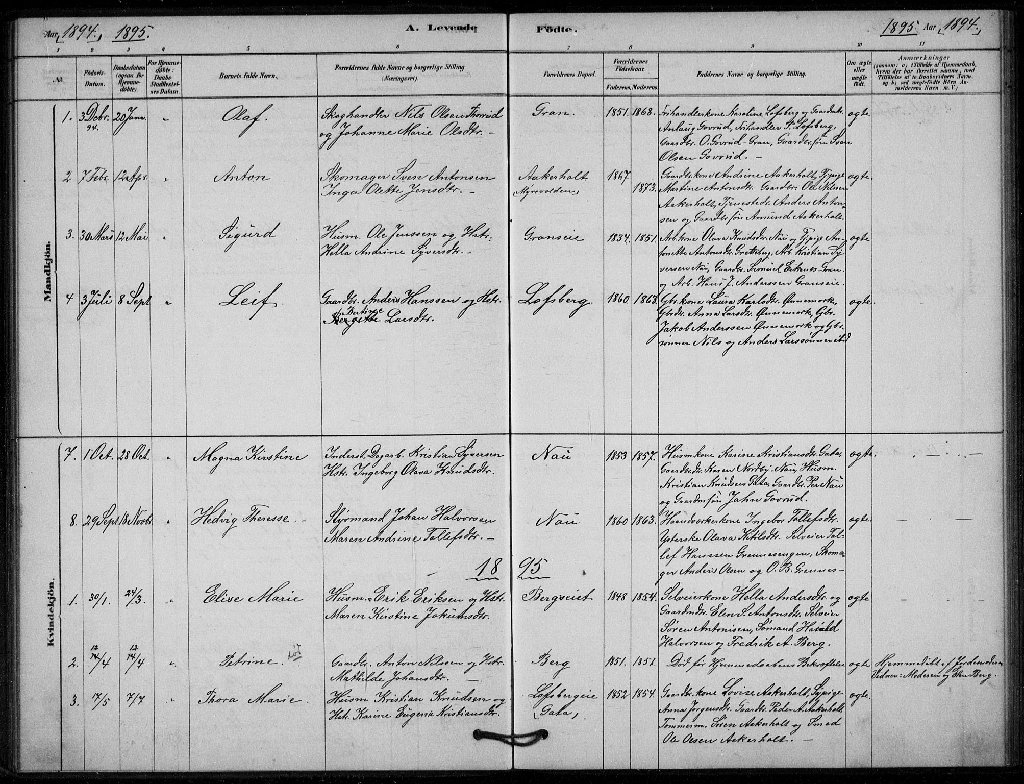 Hof kirkebøker, AV/SAKO-A-64/G/Gb/L0002: Parish register (copy) no. II 2, 1878-1902