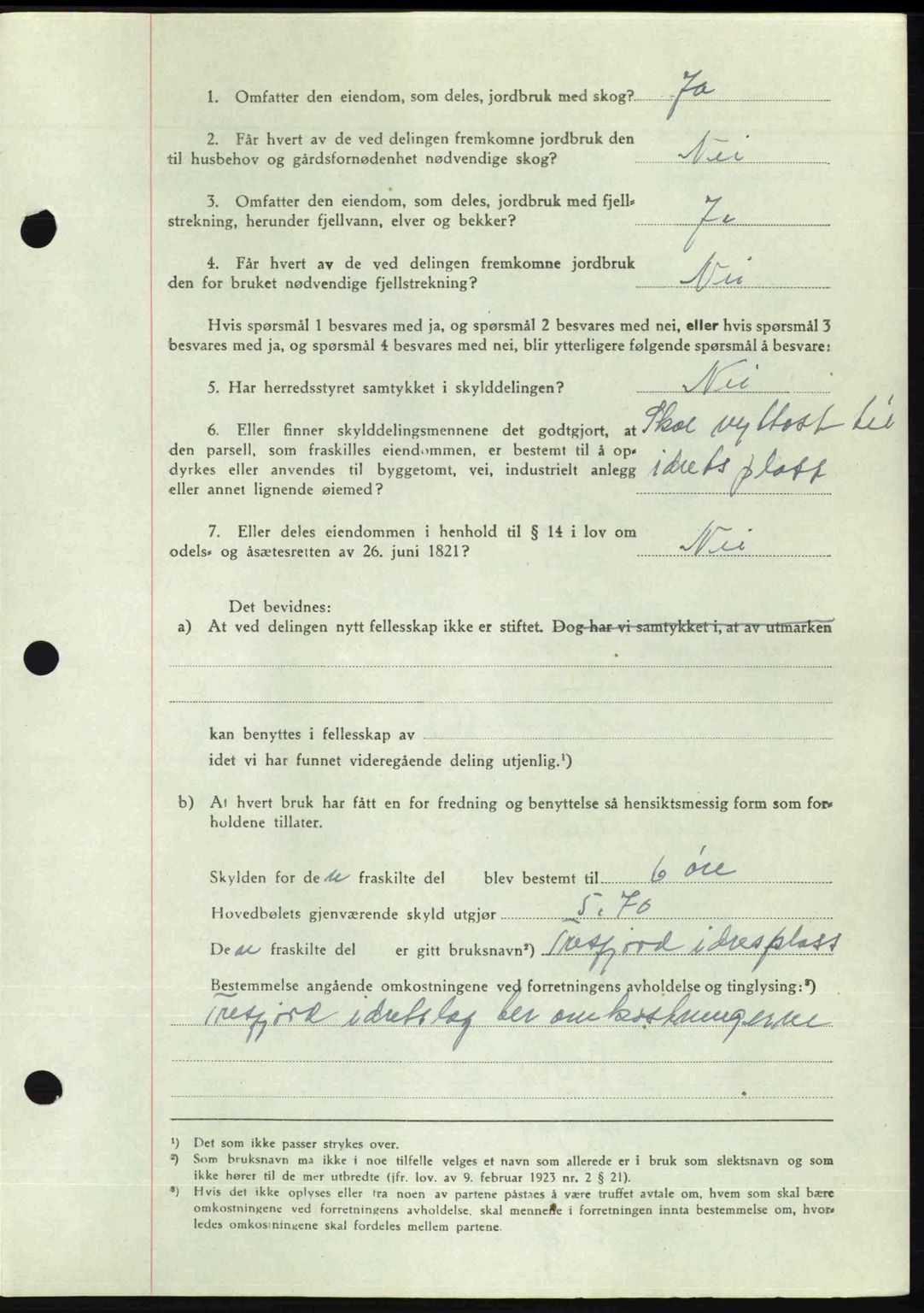 Romsdal sorenskriveri, AV/SAT-A-4149/1/2/2C: Mortgage book no. A21, 1946-1946, Diary no: : 2713/1946