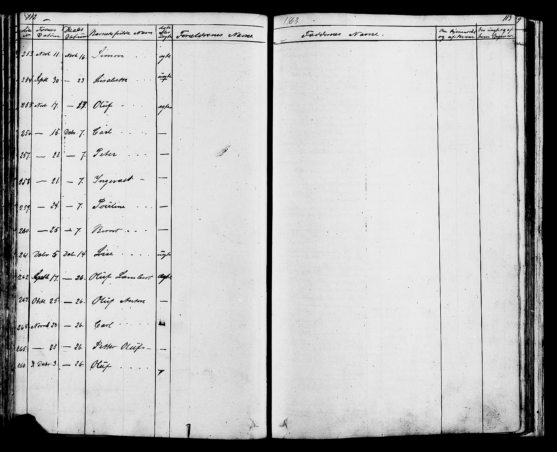 Fåberg prestekontor, SAH/PREST-086/H/Ha/Hab/L0007: Parish register (copy) no. 7, 1856-1891, p. 112-113