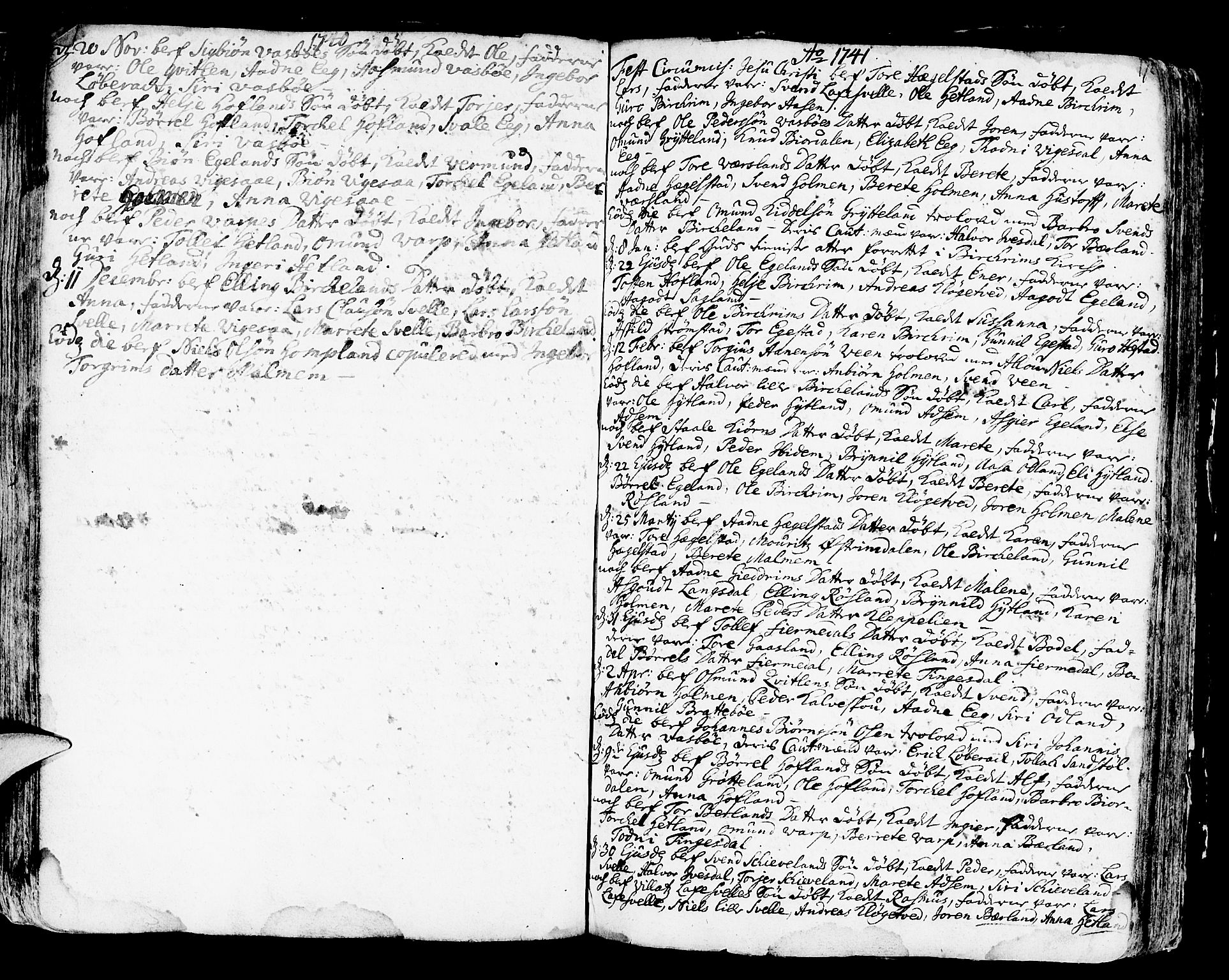 Helleland sokneprestkontor, SAST/A-101810: Parish register (official) no. A 1 /2, 1713-1761, p. 172