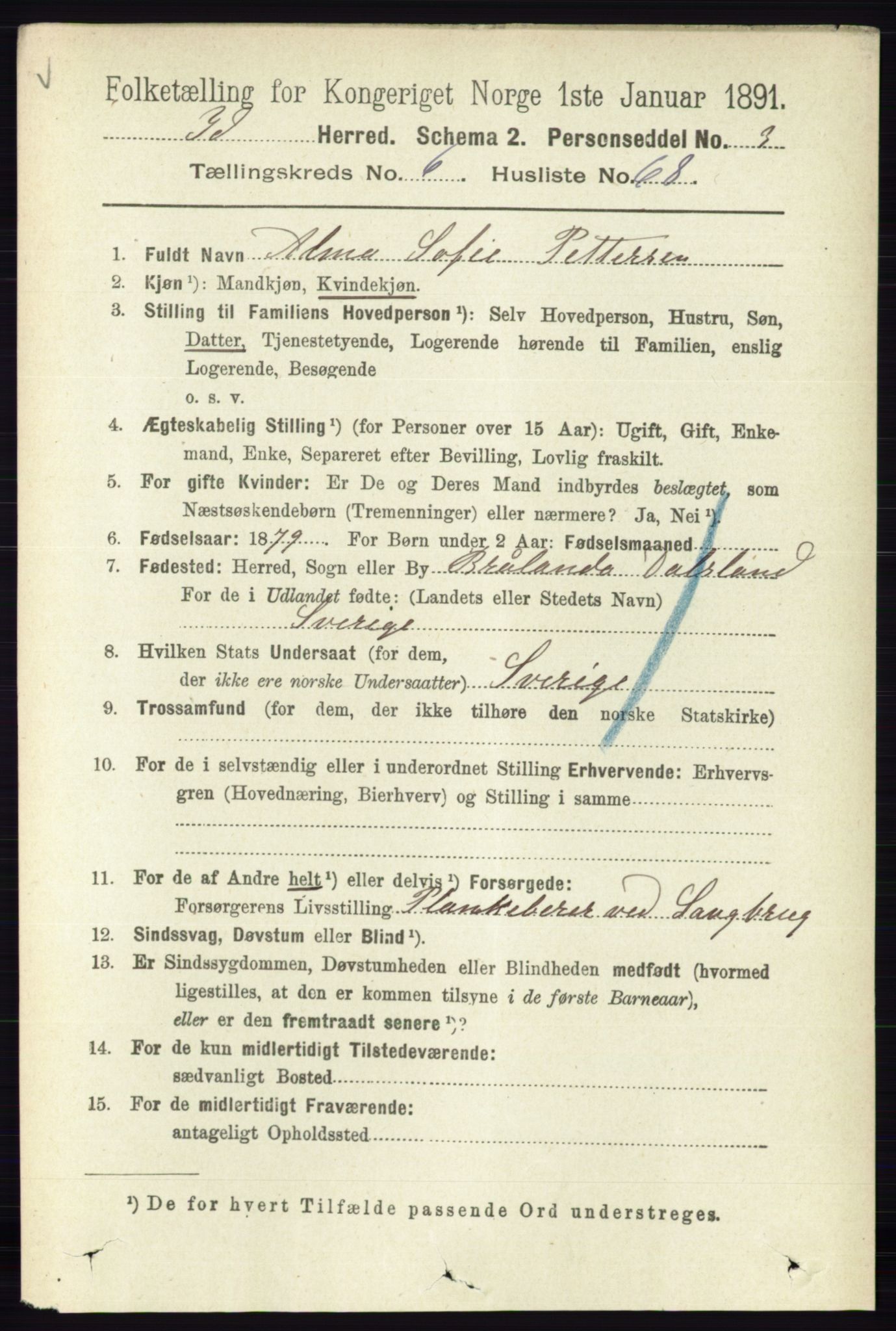 RA, 1891 census for 0117 Idd, 1891, p. 4056