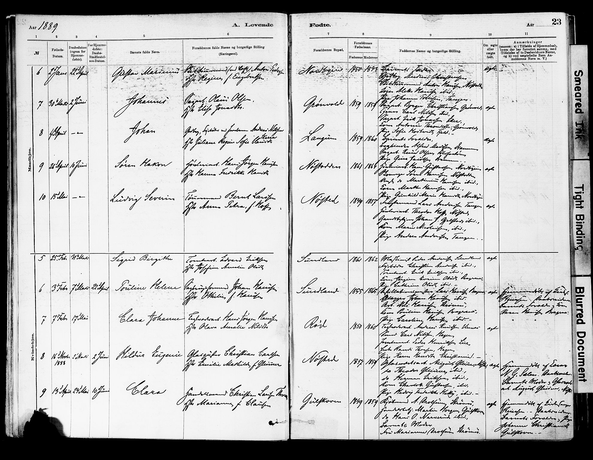 Strømsgodset kirkebøker, AV/SAKO-A-324/F/Fa/L0001: Parish register (official) no. 1, 1885-1909, p. 23