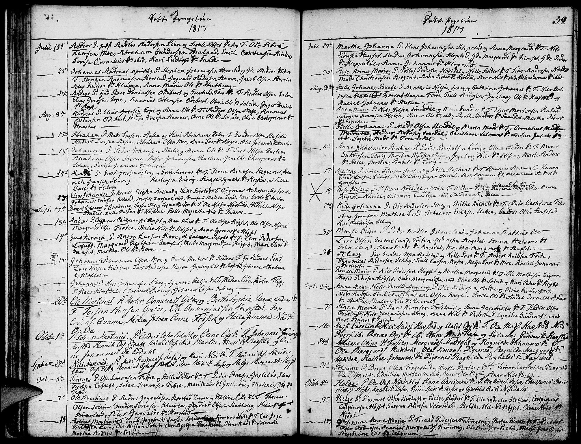 Førde sokneprestembete, SAB/A-79901/H/Haa/Haaa/L0005: Parish register (official) no. A 5, 1803-1821, p. 39