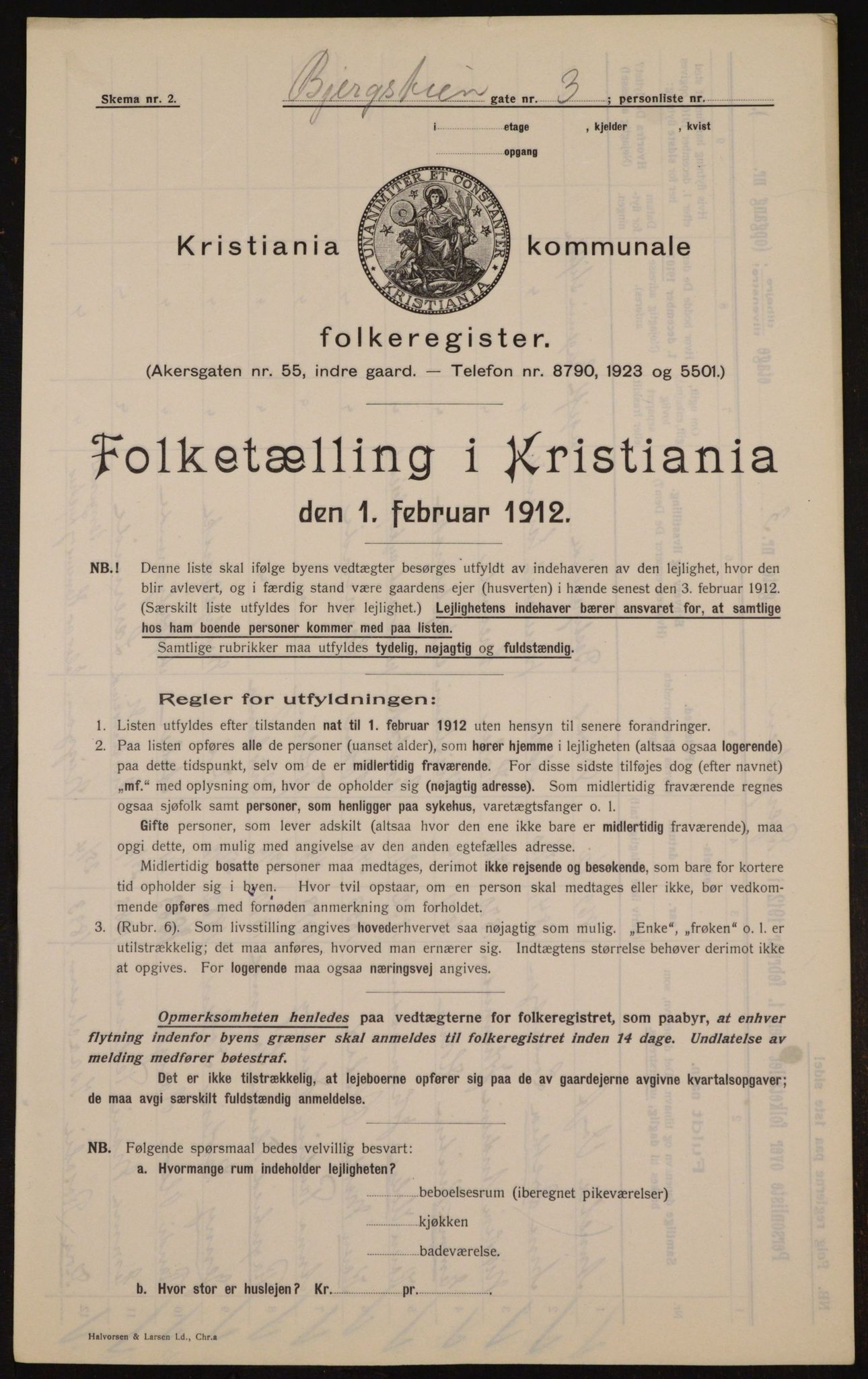 OBA, Municipal Census 1912 for Kristiania, 1912, p. 4328