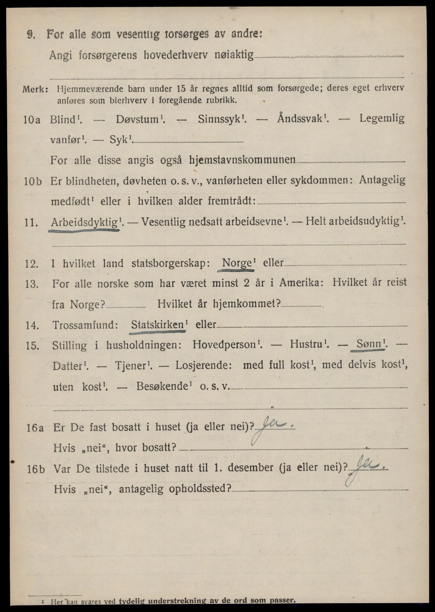 SAT, 1920 census for Bremsnes, 1920, p. 3172