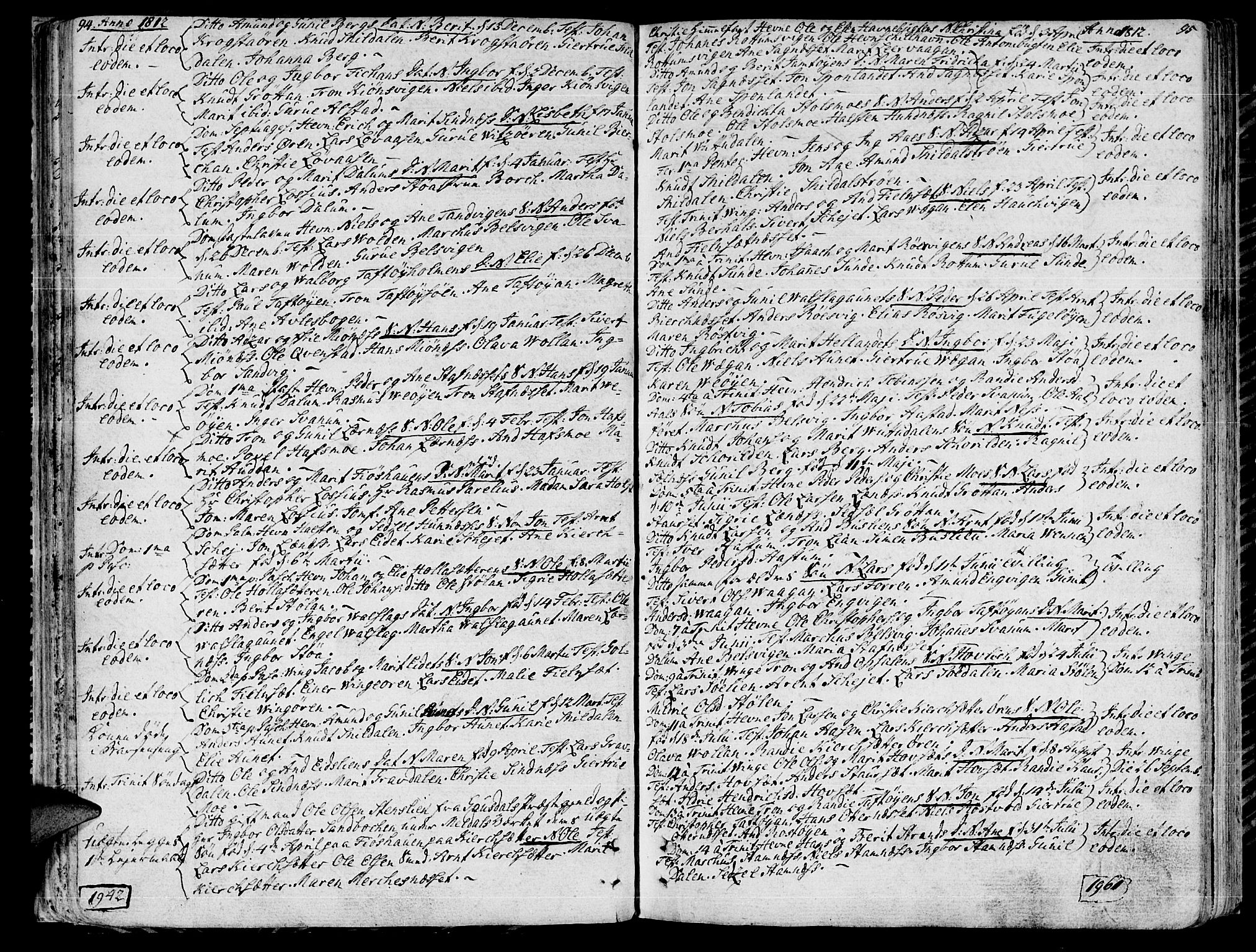 Ministerialprotokoller, klokkerbøker og fødselsregistre - Sør-Trøndelag, SAT/A-1456/630/L0490: Parish register (official) no. 630A03, 1795-1818, p. 94-95