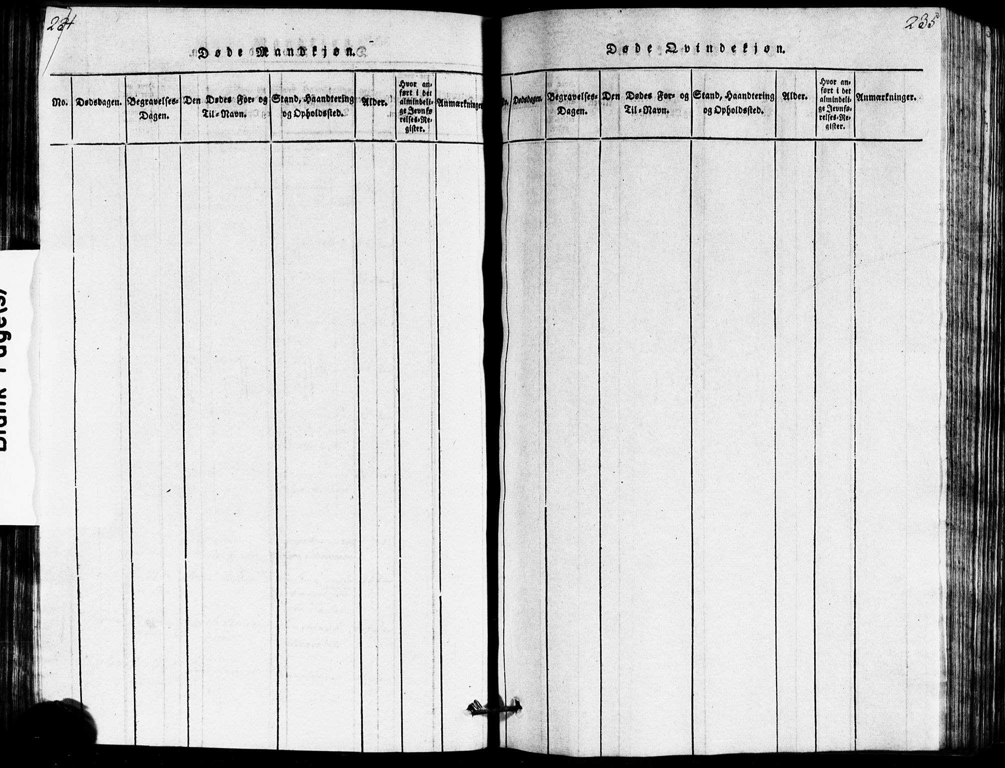 Idd prestekontor Kirkebøker, AV/SAO-A-10911/G/Ga/L0001: Parish register (copy) no. I 1, 1815-1826, p. 234-235