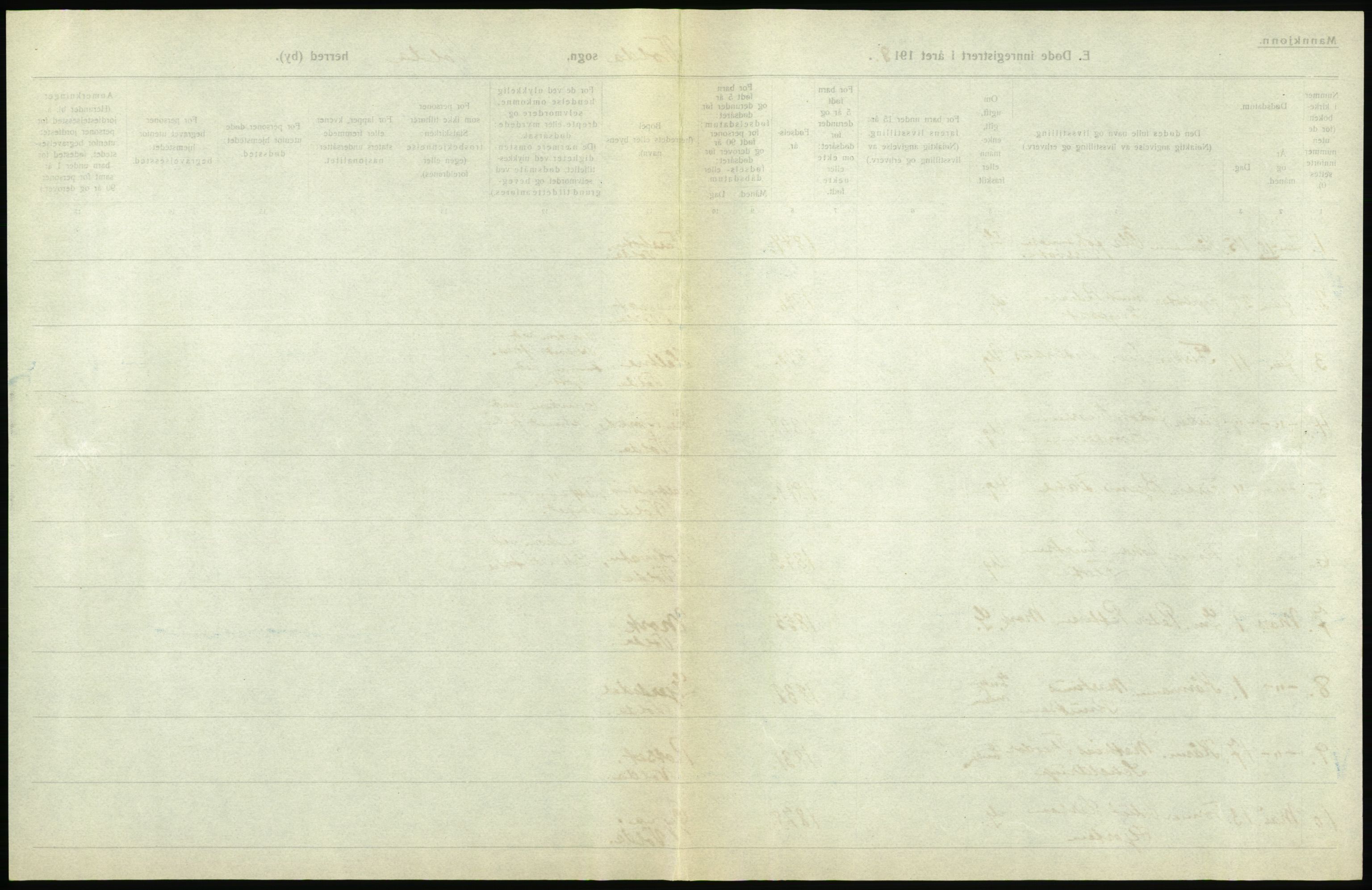 Statistisk sentralbyrå, Sosiodemografiske emner, Befolkning, AV/RA-S-2228/D/Df/Dfb/Dfbh/L0045: Møre fylke: Døde. Bygder og byer., 1918, p. 329