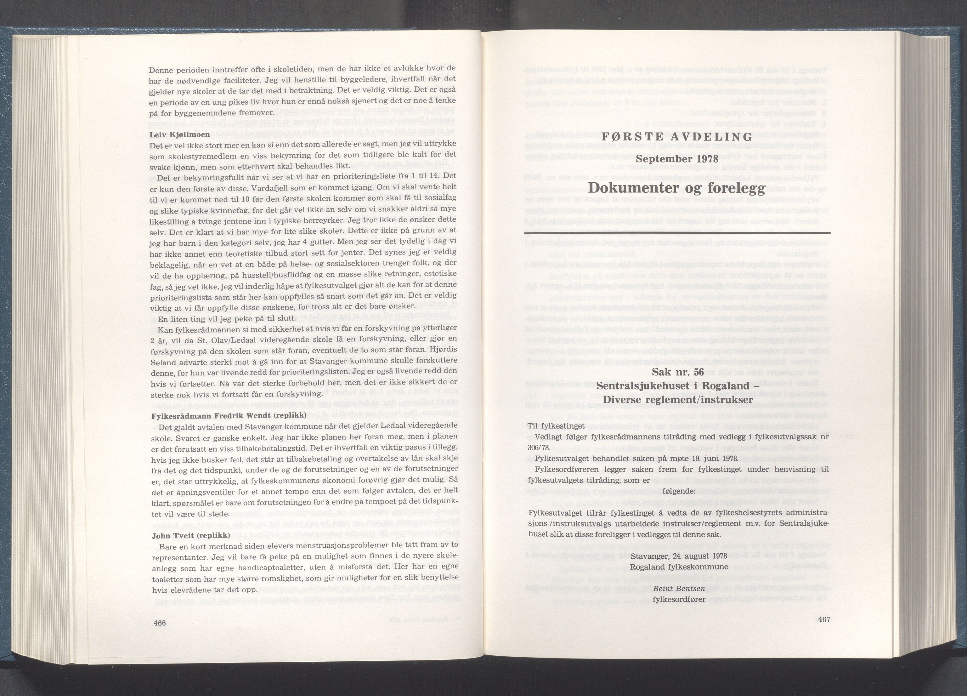 Rogaland fylkeskommune - Fylkesrådmannen , IKAR/A-900/A/Aa/Aaa/L0098: Møtebok , 1978, p. 466-467