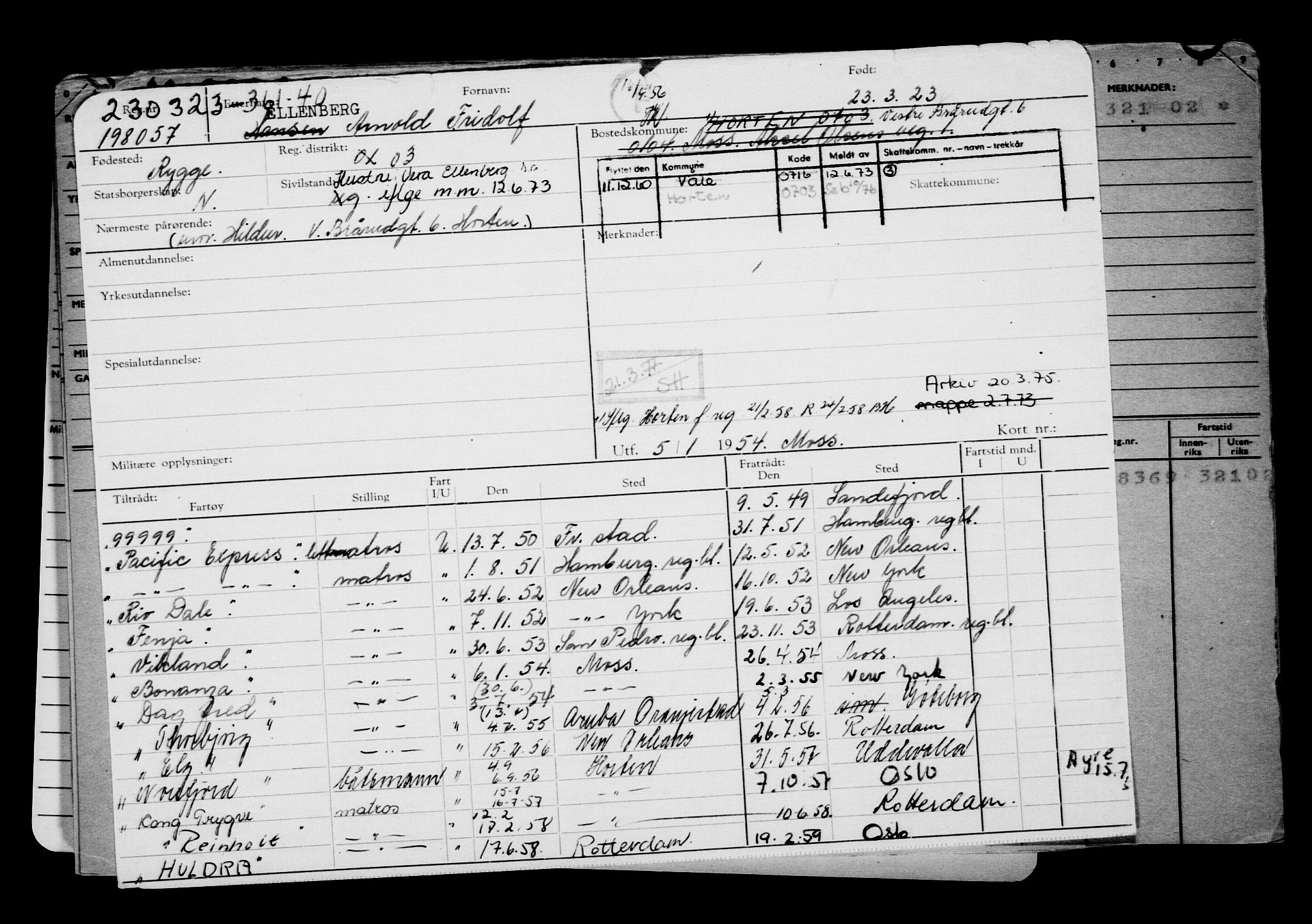 Direktoratet for sjømenn, RA/S-3545/G/Gb/L0217: Hovedkort, 1923, p. 54