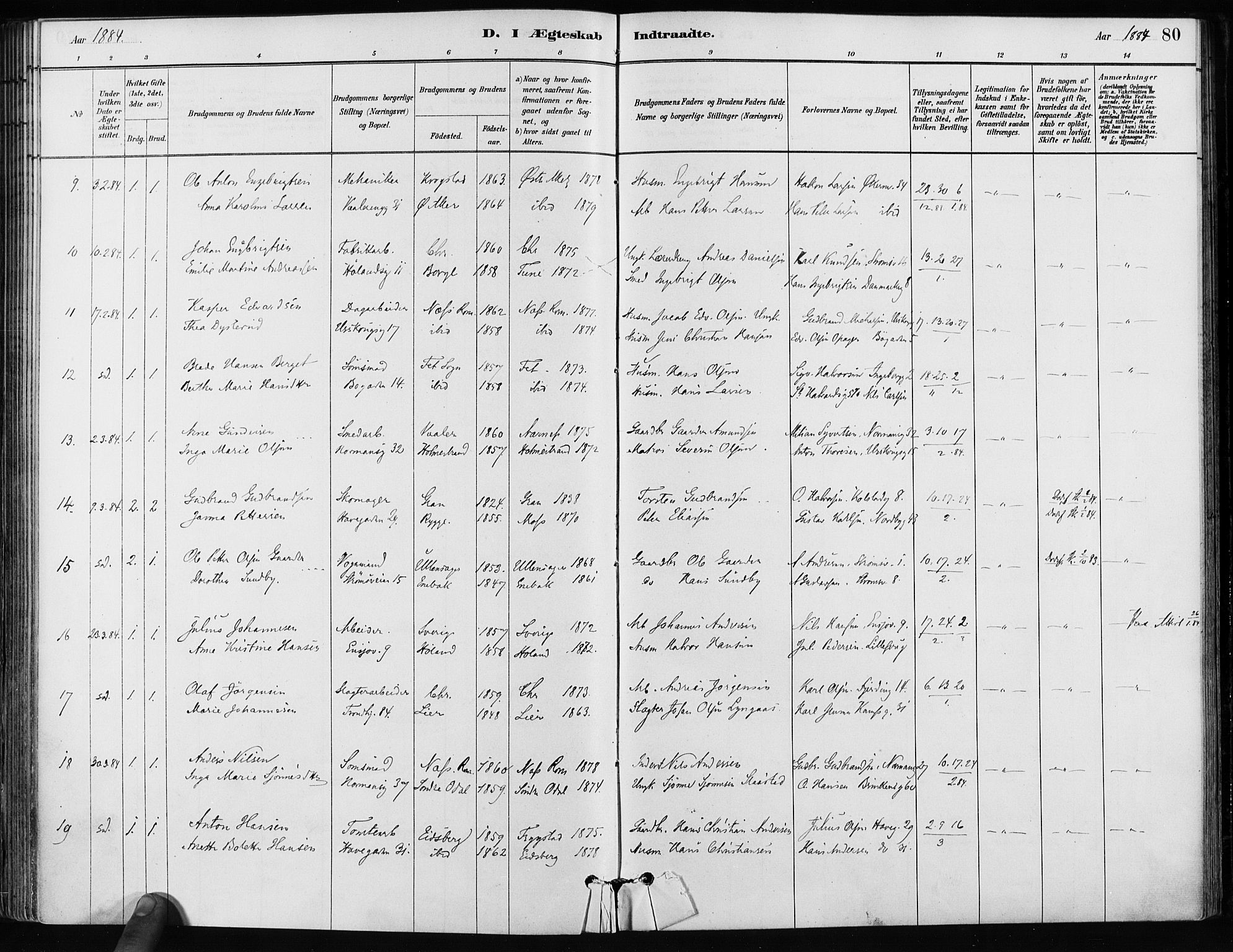 Kampen prestekontor Kirkebøker, SAO/A-10853/F/Fa/L0002: Parish register (official) no. I 2, 1880-1888, p. 80