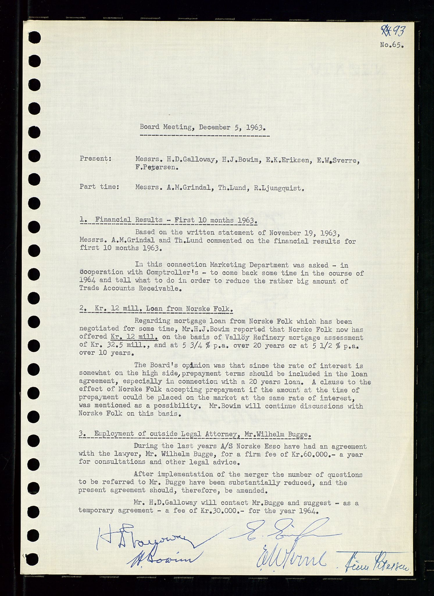 Pa 0982 - Esso Norge A/S, AV/SAST-A-100448/A/Aa/L0001/0004: Den administrerende direksjon Board minutes (styrereferater) / Den administrerende direksjon Board minutes (styrereferater), 1963-1964, p. 167