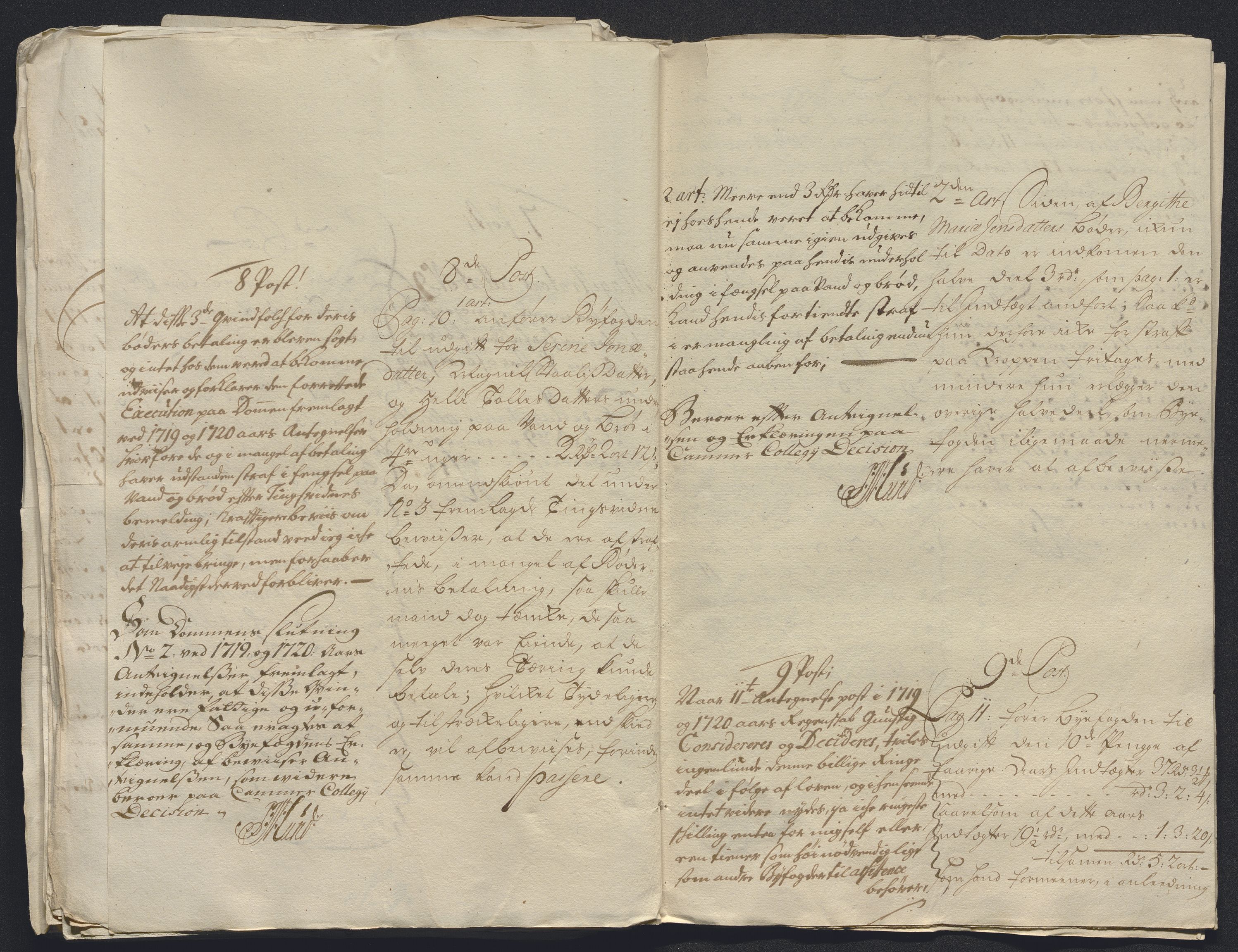 Rentekammeret inntil 1814, Reviderte regnskaper, Byregnskaper, AV/RA-EA-4066/R/Rm/L0286: [M19] Sikt og sakefall, 1719-1727, p. 207