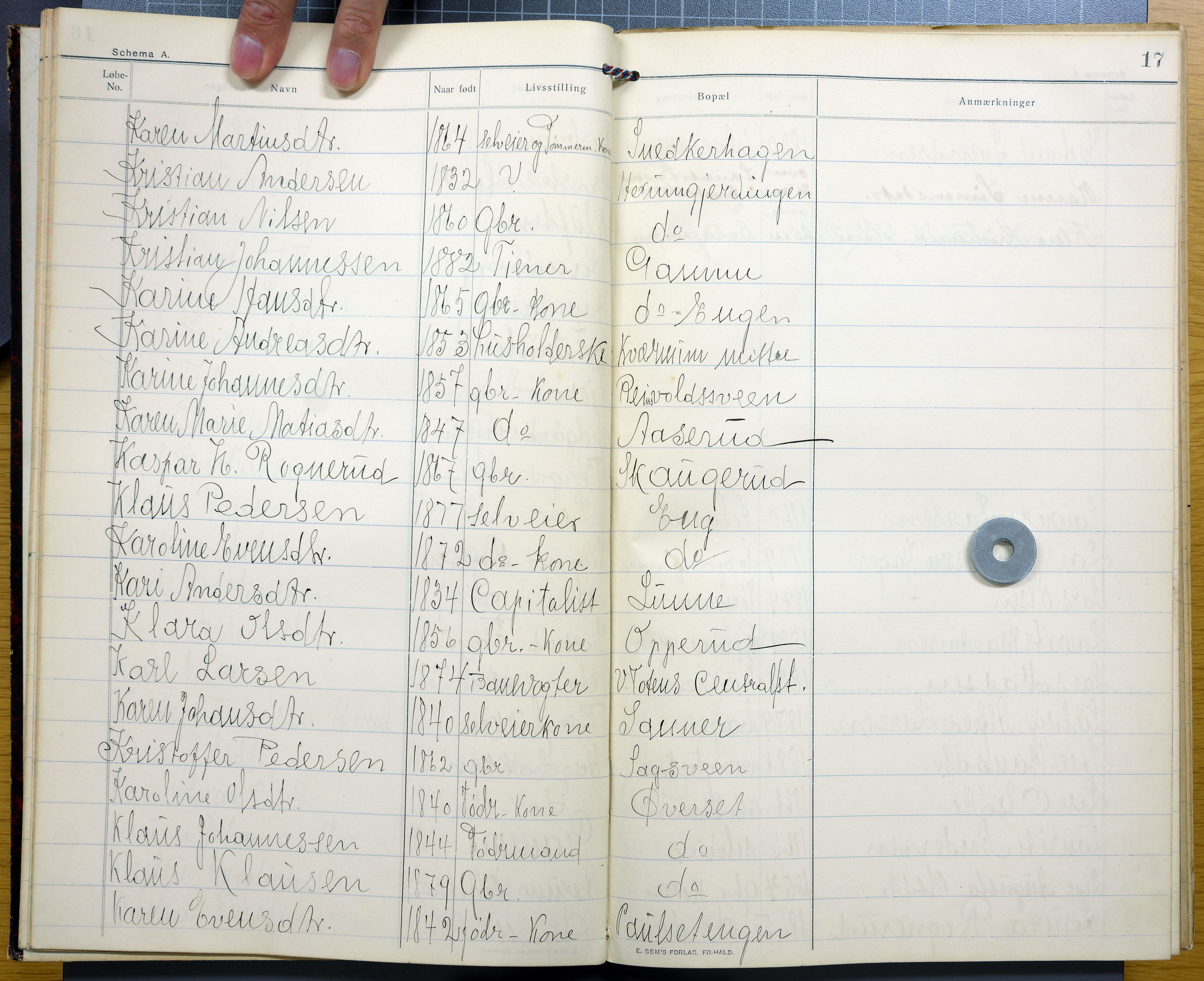 Vestre Toten kommunearkiv*, KVT/-/-/-: Utkast til manntall over stemmeberettigede innbyggere i Vestre Toten valgsokn, 1909, p. 17