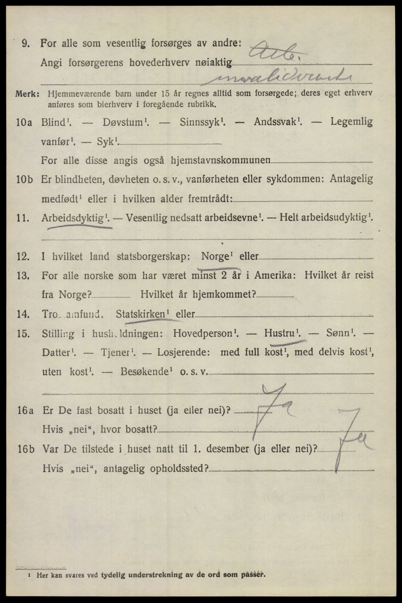 SAO, 1920 census for Lillestrøm, 1920, p. 7091