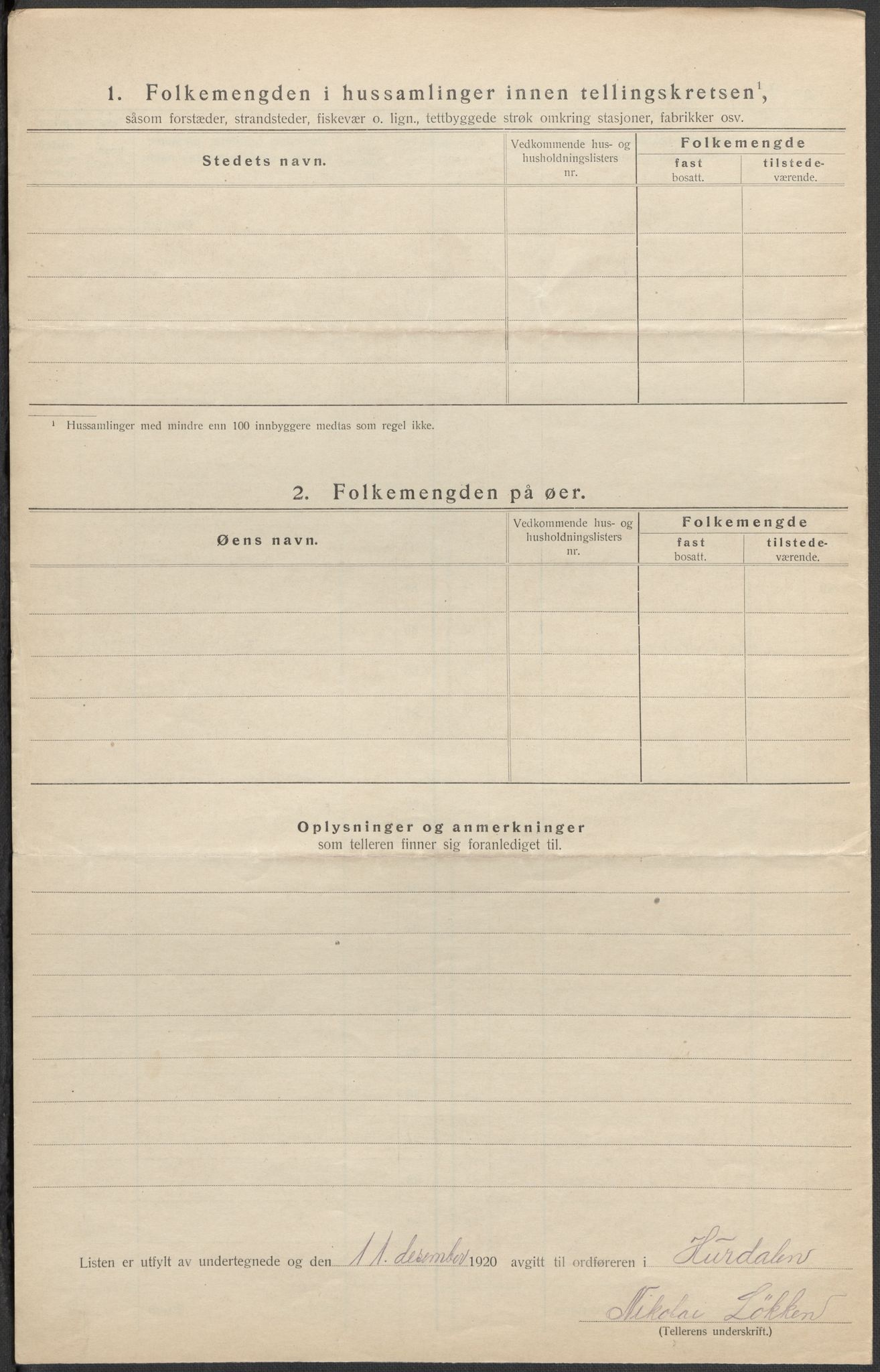 SAO, 1920 census for Hurdal, 1920, p. 22