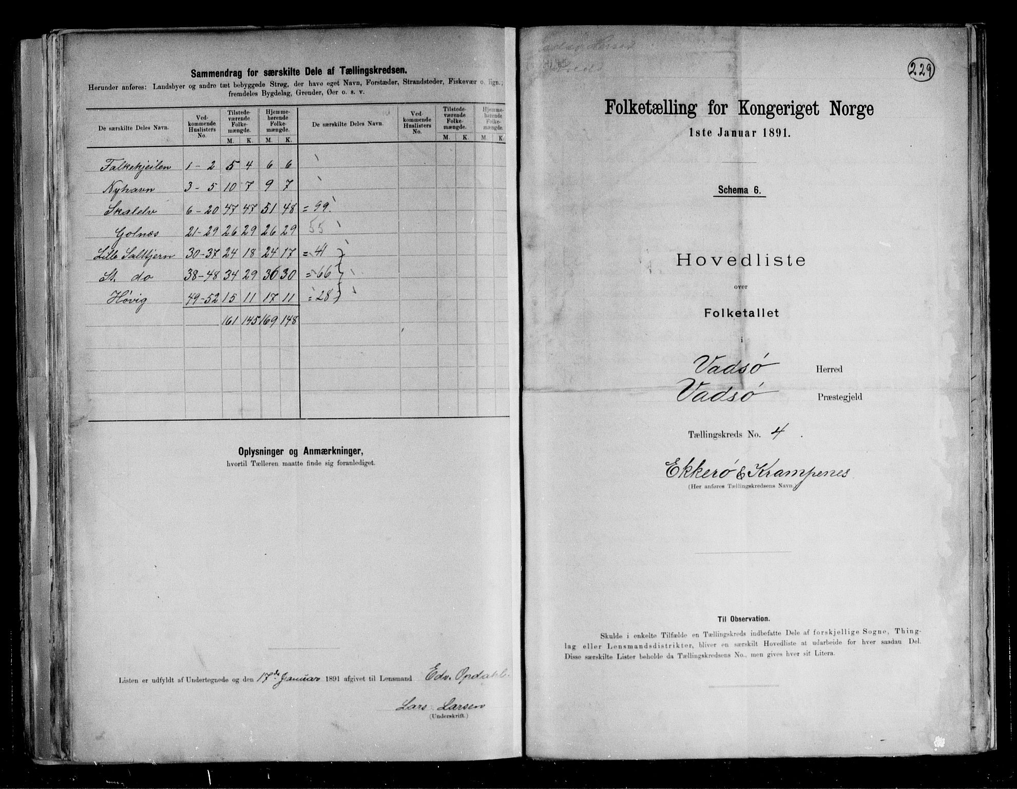 RA, 1891 census for 2029 Vadsø, 1891, p. 10