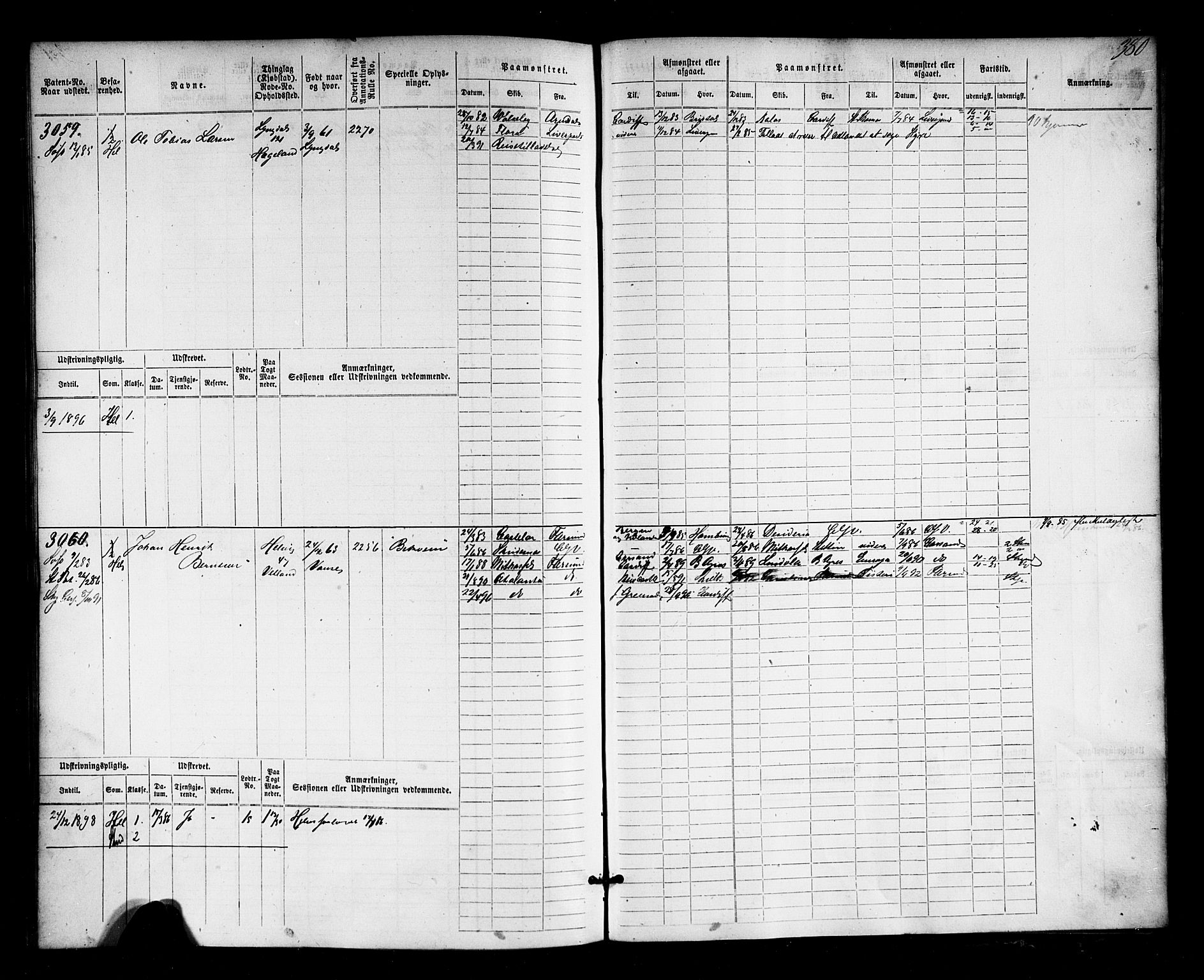 Farsund mønstringskrets, AV/SAK-2031-0017/F/Fb/L0018: Hovedrulle nr 2301-3066, Z-10, 1875-1914, p. 397