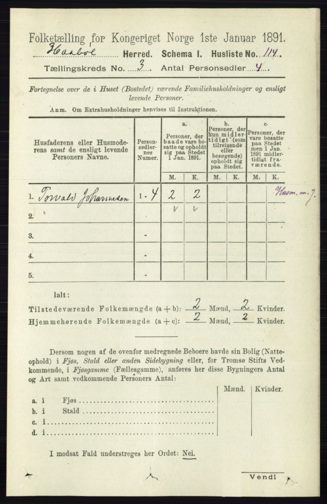 RA, 1891 census for 0138 Hobøl, 1891, p. 1706