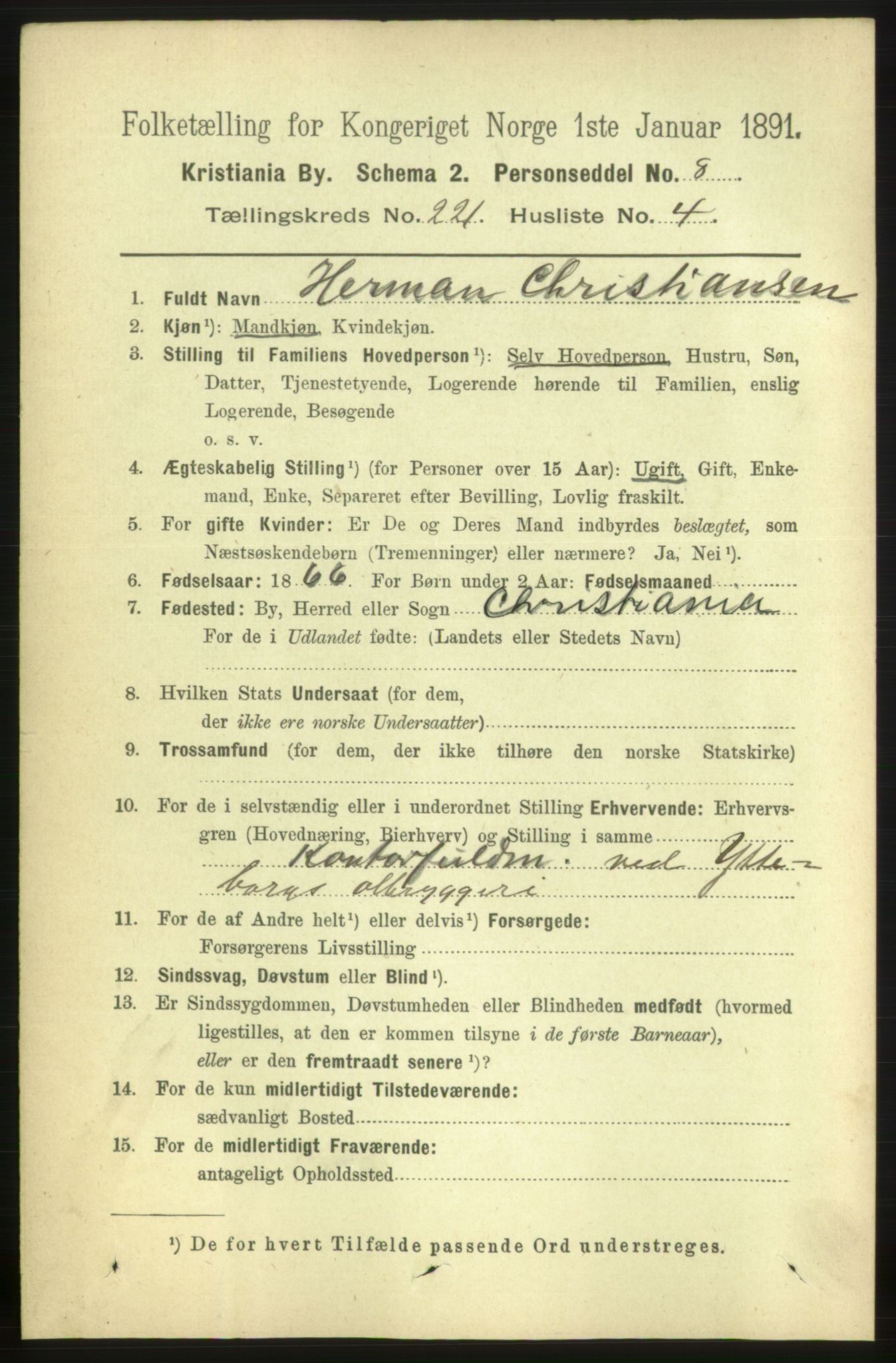 RA, 1891 census for 0301 Kristiania, 1891, p. 132091