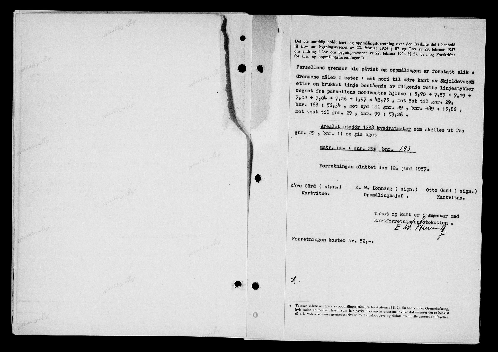 Karmsund sorenskriveri, AV/SAST-A-100311/01/II/IIB/L0125: Mortgage book no. 105A, 1957-1957, Diary no: : 1944/1957