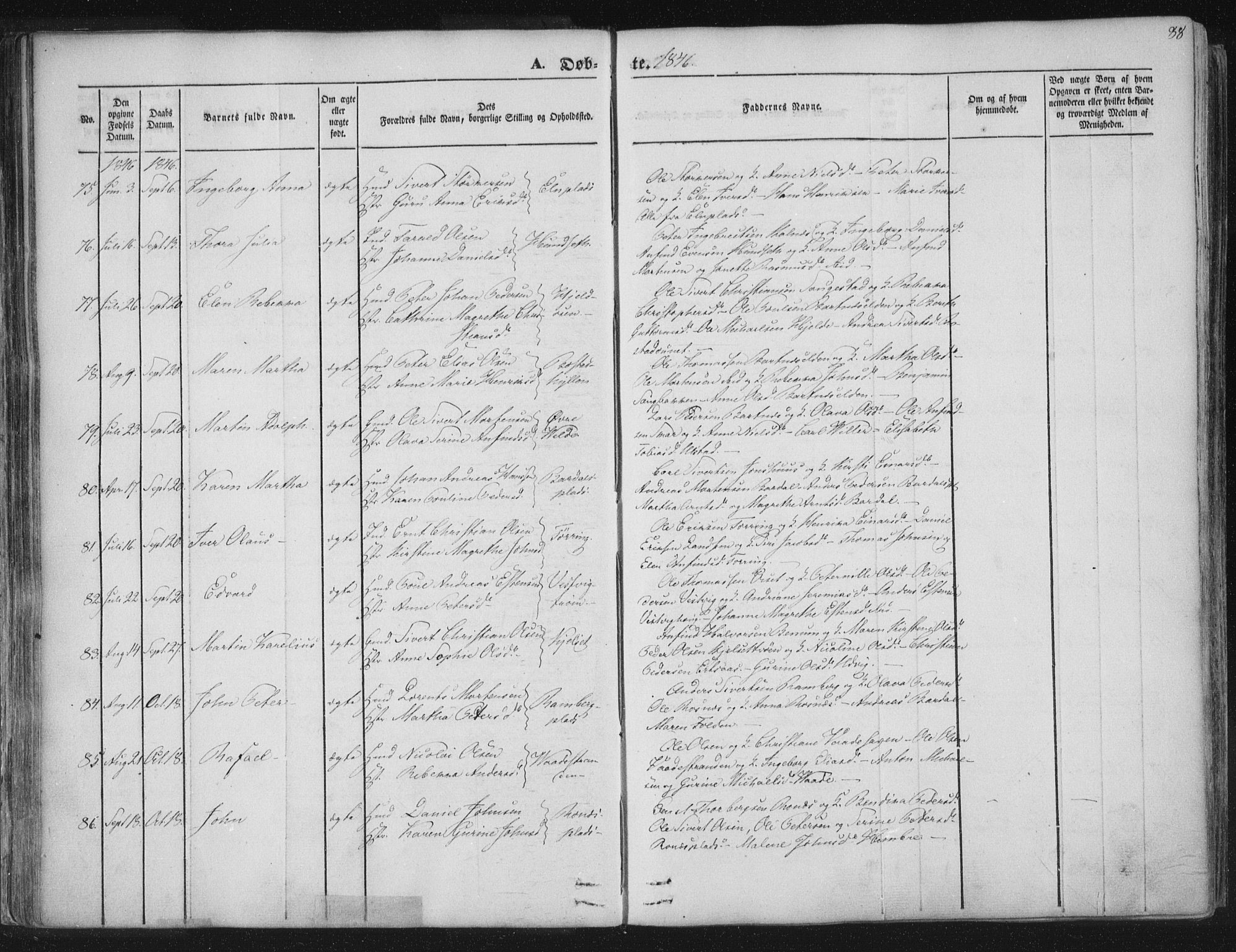 Ministerialprotokoller, klokkerbøker og fødselsregistre - Nord-Trøndelag, SAT/A-1458/741/L0392: Parish register (official) no. 741A06, 1836-1848, p. 88