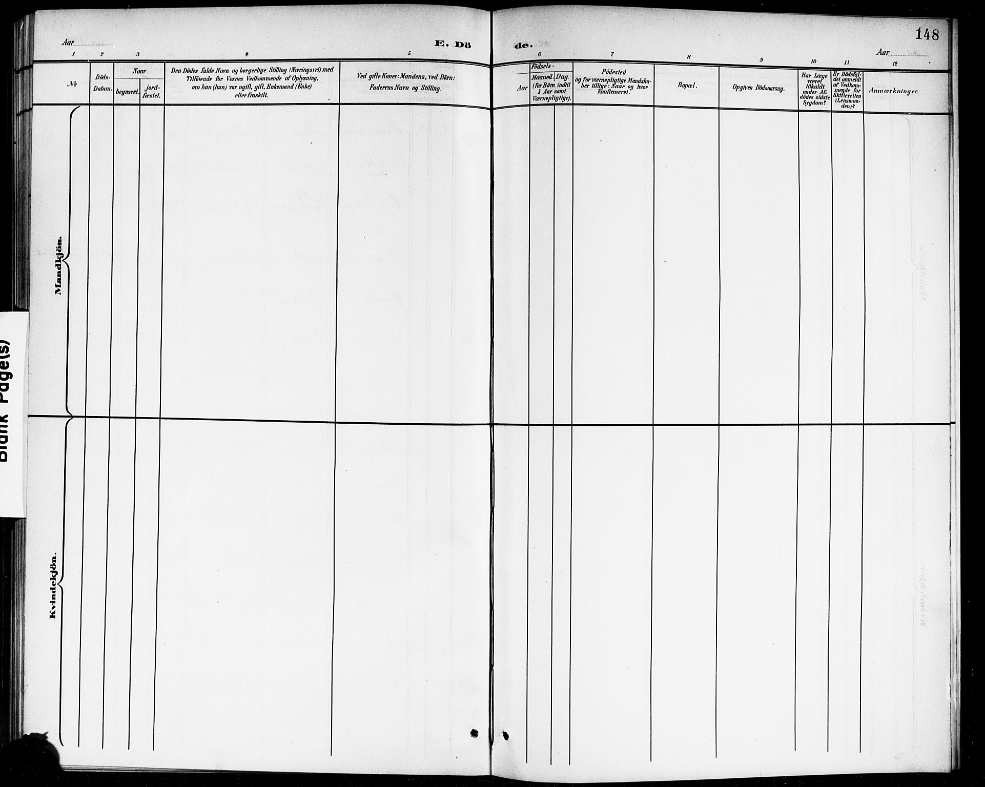 Våler prestekontor Kirkebøker, AV/SAO-A-11083/G/Ga/L0004: Parish register (copy) no. I 4, 1901-1914, p. 148