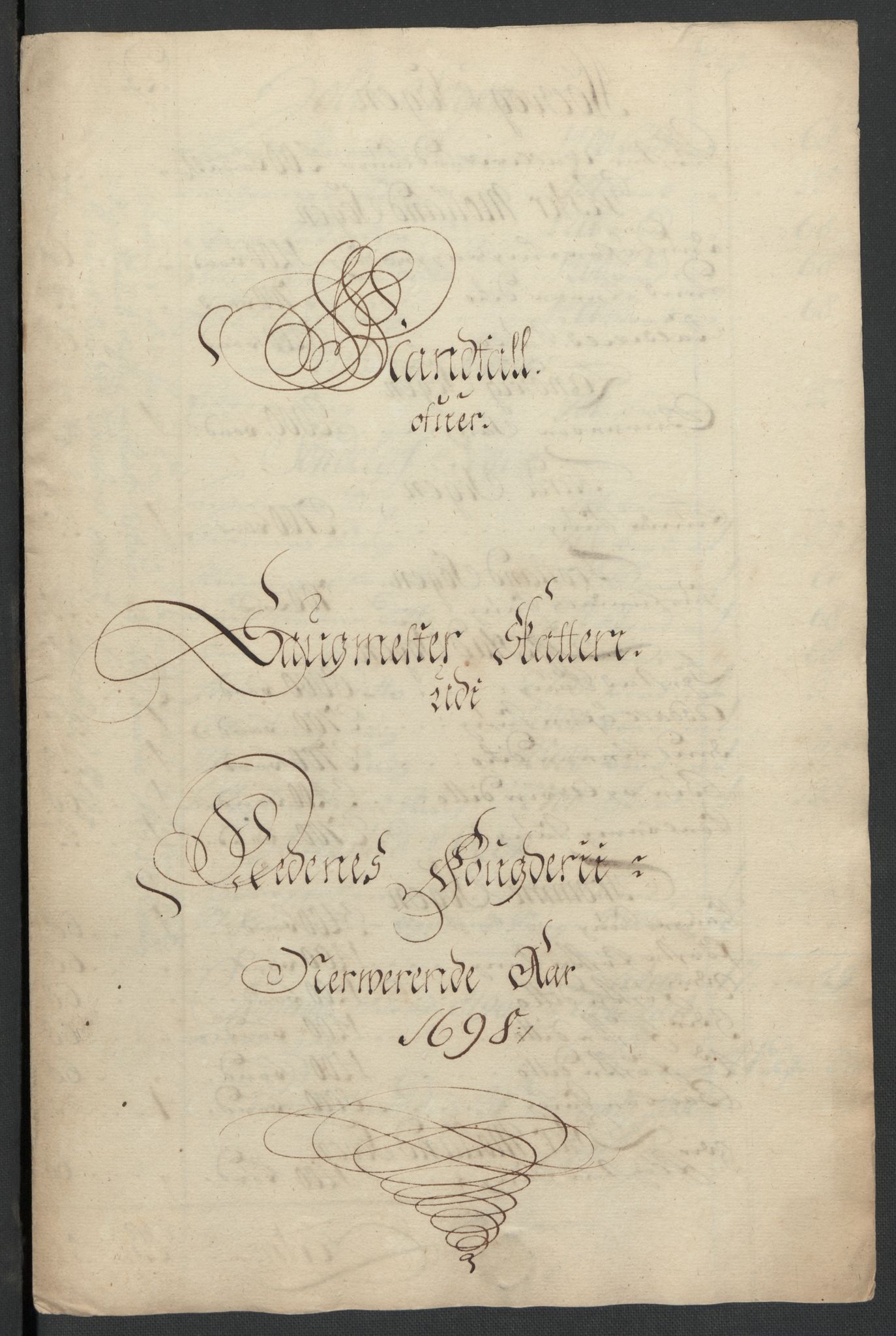 Rentekammeret inntil 1814, Reviderte regnskaper, Fogderegnskap, AV/RA-EA-4092/R39/L2314: Fogderegnskap Nedenes, 1698-1699, p. 44