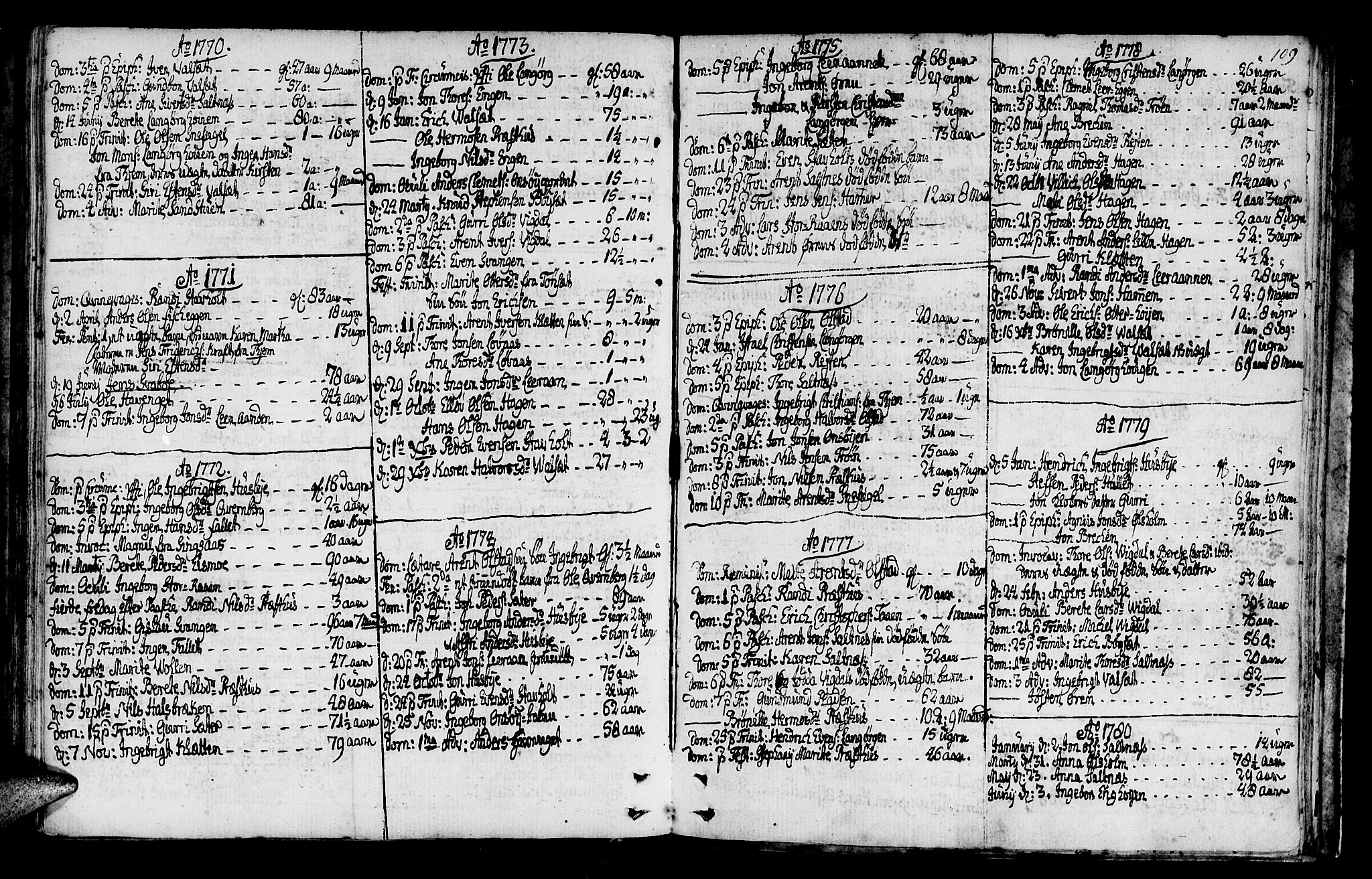 Ministerialprotokoller, klokkerbøker og fødselsregistre - Sør-Trøndelag, SAT/A-1456/666/L0784: Parish register (official) no. 666A02, 1754-1802, p. 109