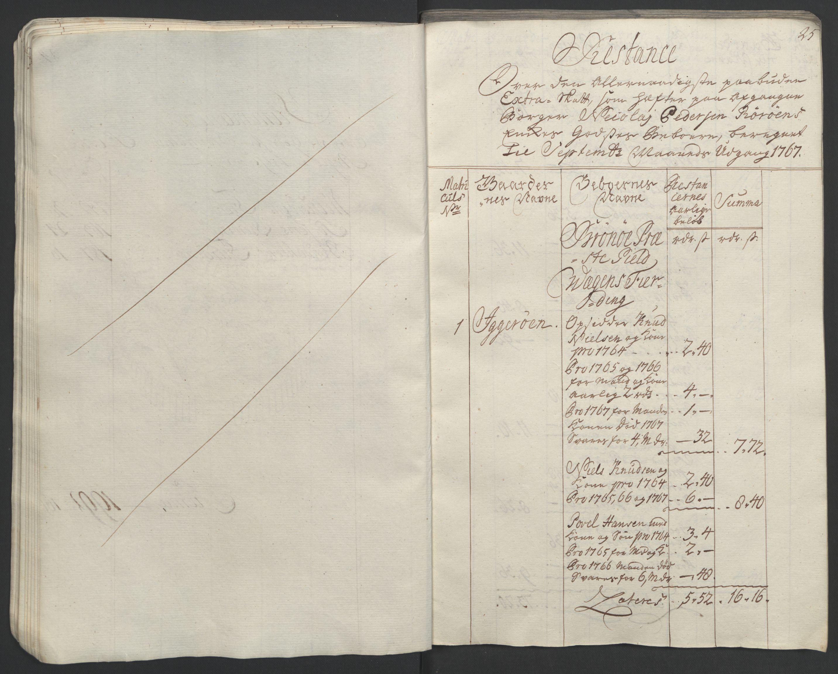 Rentekammeret inntil 1814, Realistisk ordnet avdeling, RA/EA-4070/Ol/L0023: [Gg 10]: Ekstraskatten, 23.09.1762. Helgeland (restanseregister), 1767-1772, p. 27