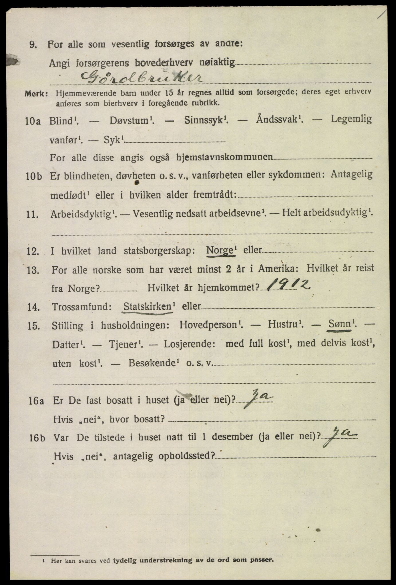 SAK, 1920 census for Lista, 1920, p. 4422