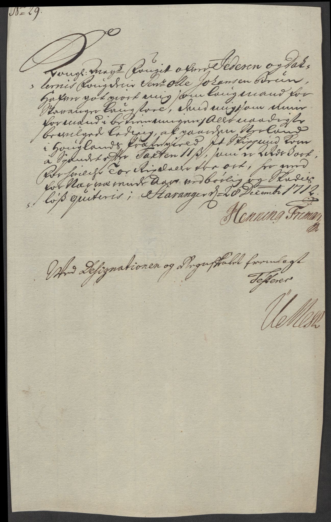 Rentekammeret inntil 1814, Reviderte regnskaper, Fogderegnskap, AV/RA-EA-4092/R46/L2737: Fogderegnskap Jæren og Dalane, 1712, p. 265