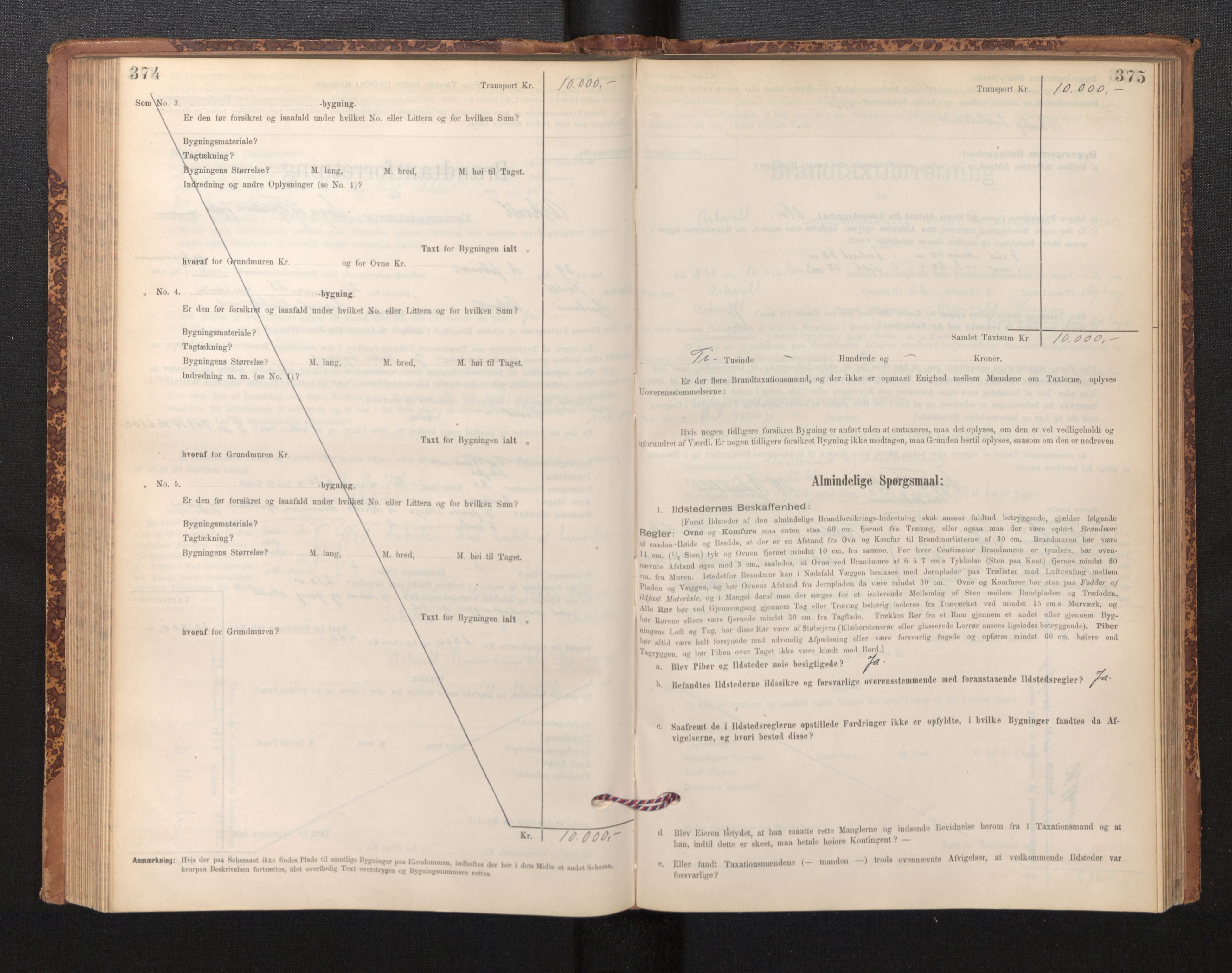 Lensmannen i Askvoll, SAB/A-26301/0012/L0004: Branntakstprotokoll, skjematakst og liste over branntakstmenn, 1895-1932, p. 374-375