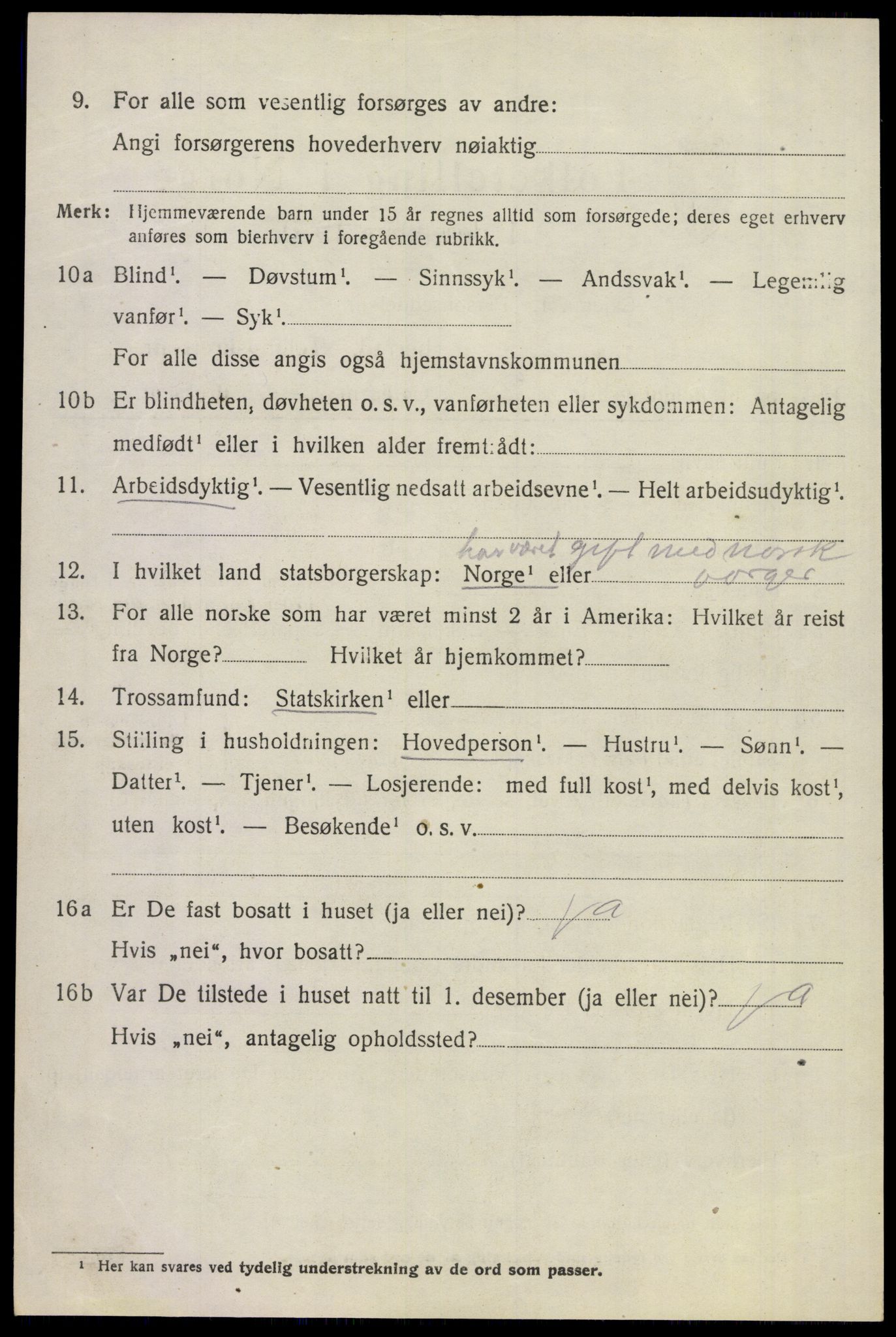 SAKO, 1920 census for Sem, 1920, p. 10340