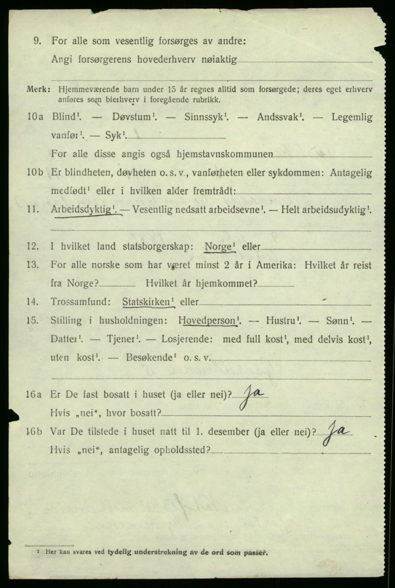 SAB, 1920 census for Austrheim, 1920, p. 1265