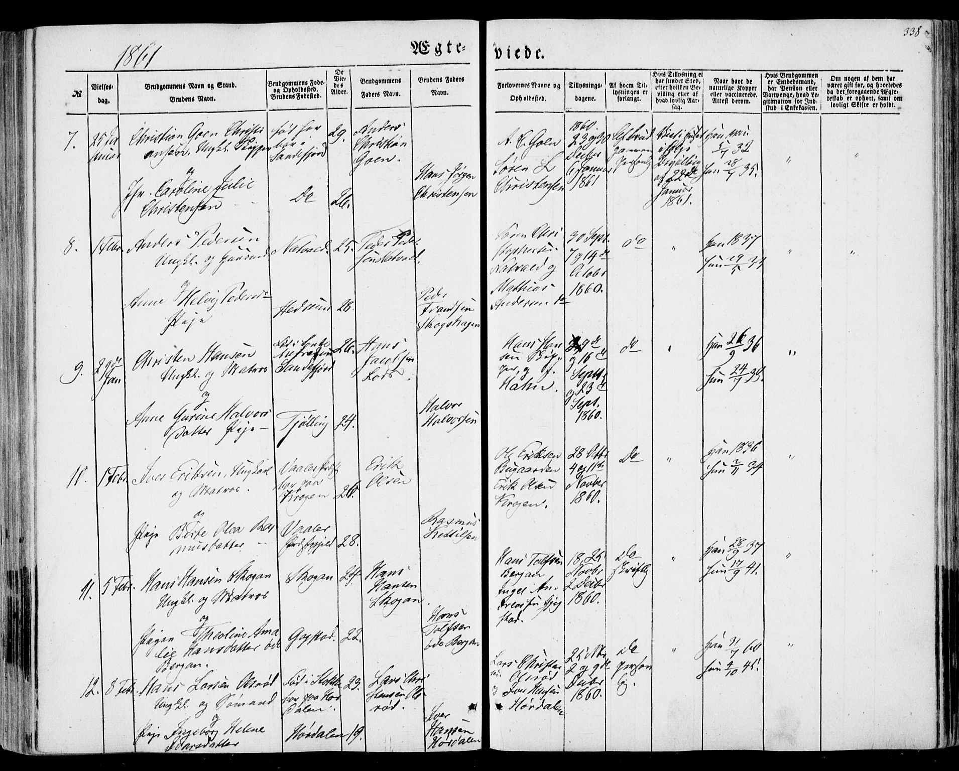 Sandar kirkebøker, AV/SAKO-A-243/F/Fa/L0007: Parish register (official) no. 7, 1855-1861, p. 338