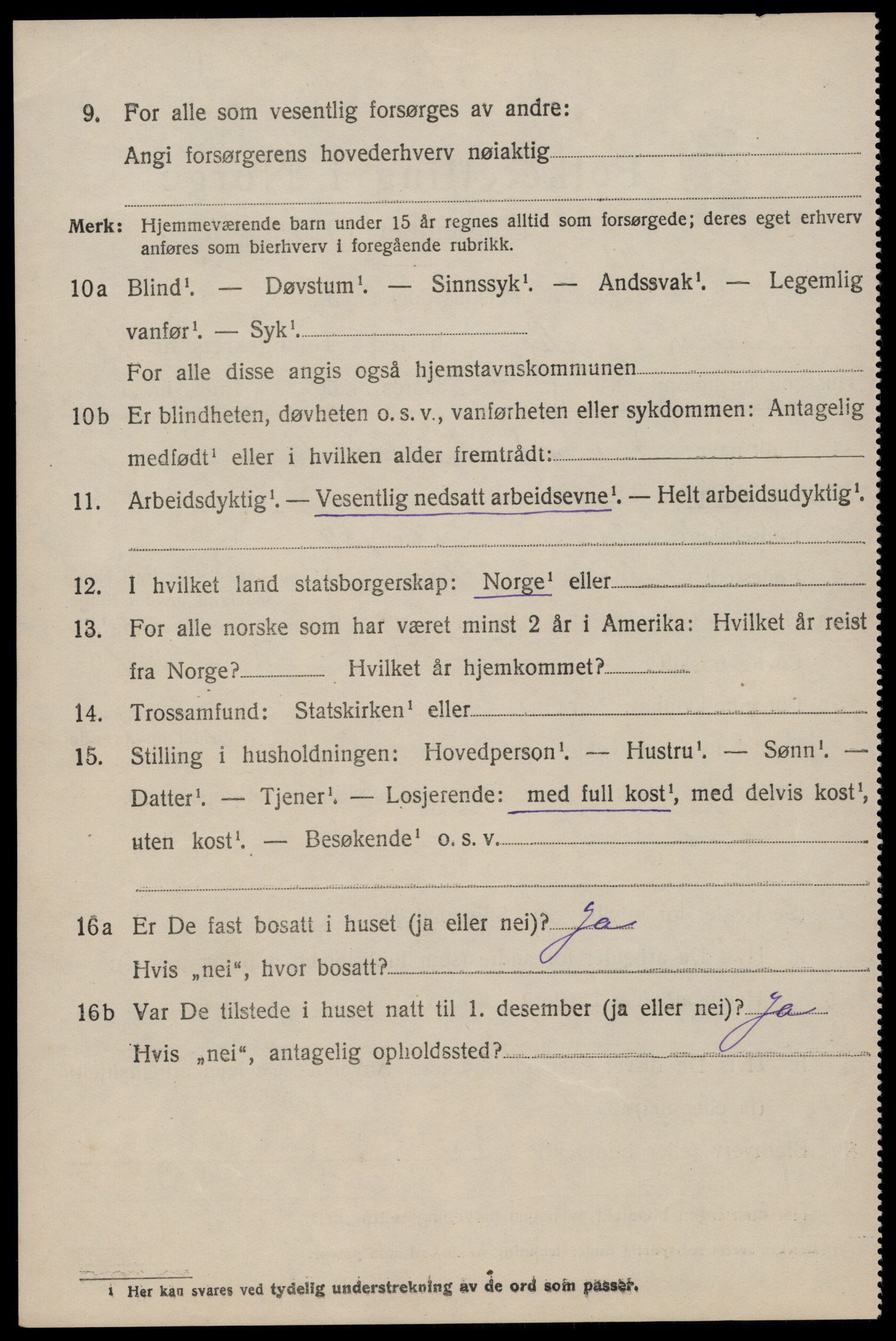 SAST, 1920 census for Årdal, 1920, p. 593