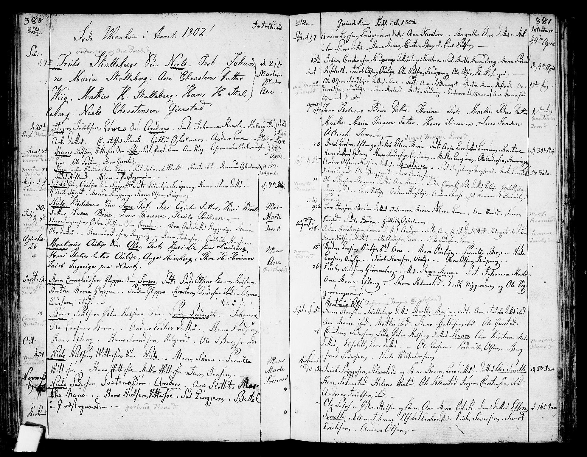 Tjølling kirkebøker, SAKO/A-60/F/Fa/L0004: Parish register (official) no. 4, 1779-1817, p. 380-381