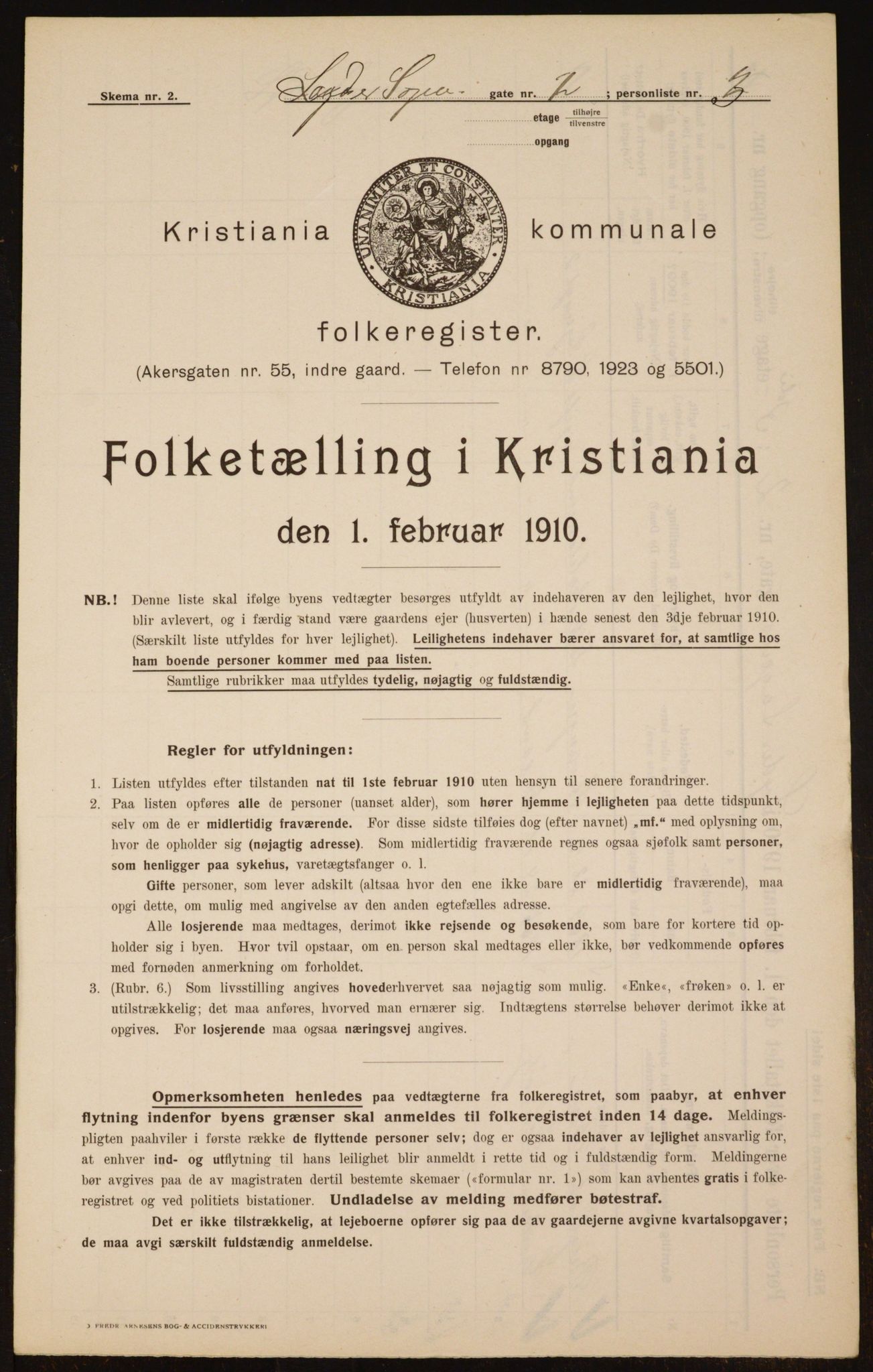 OBA, Municipal Census 1910 for Kristiania, 1910, p. 56442