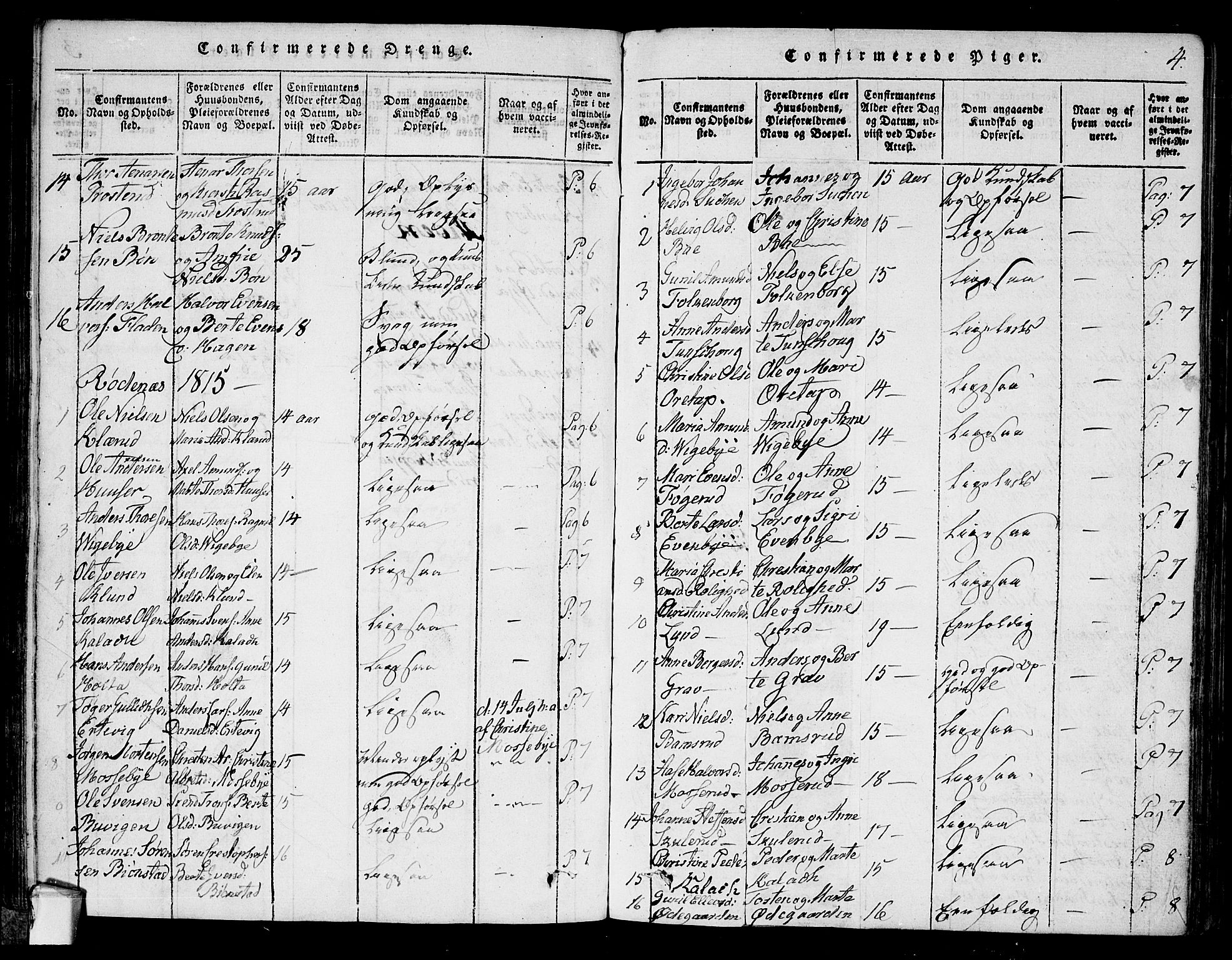 Rødenes prestekontor Kirkebøker, AV/SAO-A-2005/F/Fa/L0004: Parish register (official) no. I 4, 1814-1838, p. 4